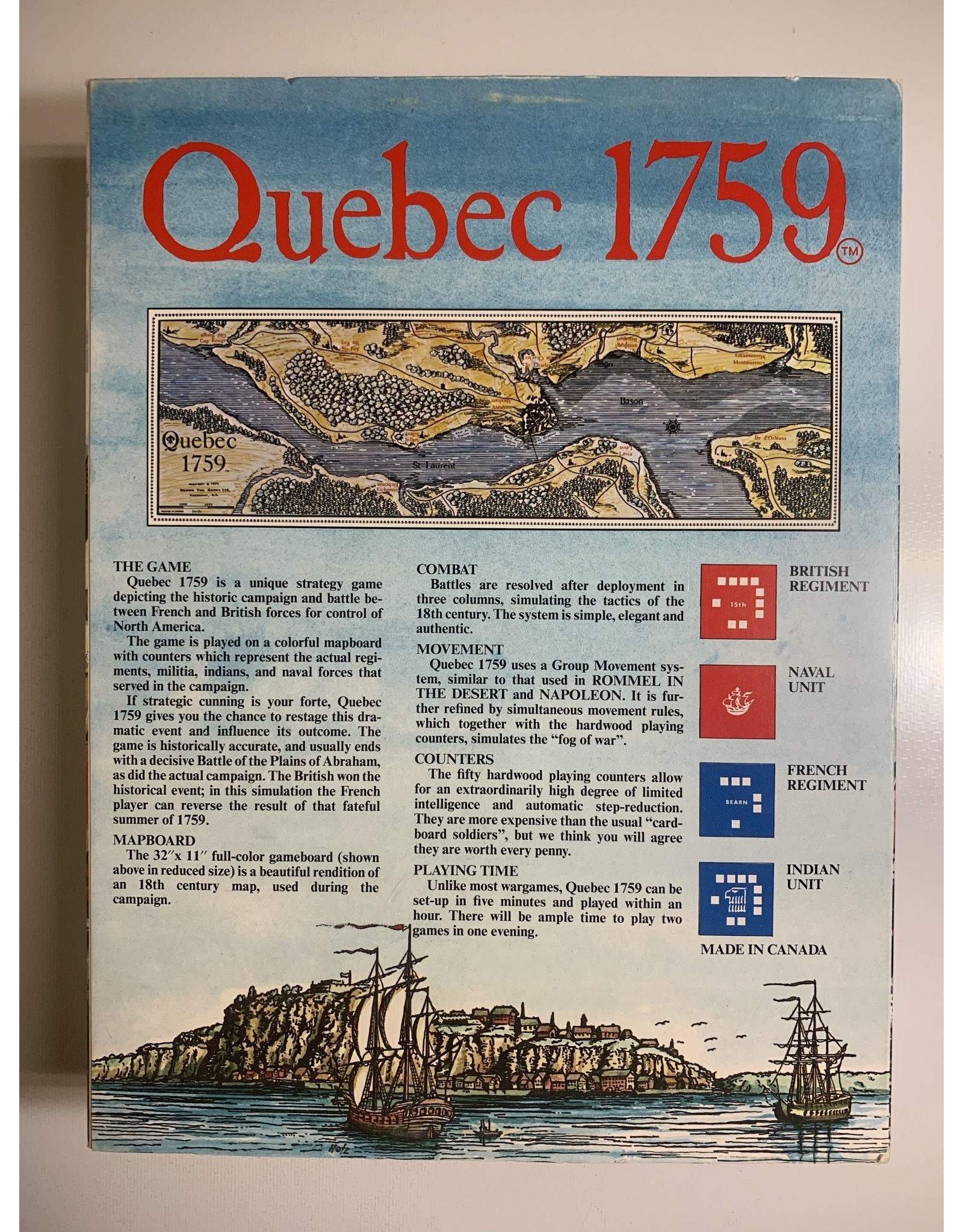 Gamma Two Games Quebec 1759 (1972)  (Made in 2006) + (Savage Wilderness NIS)