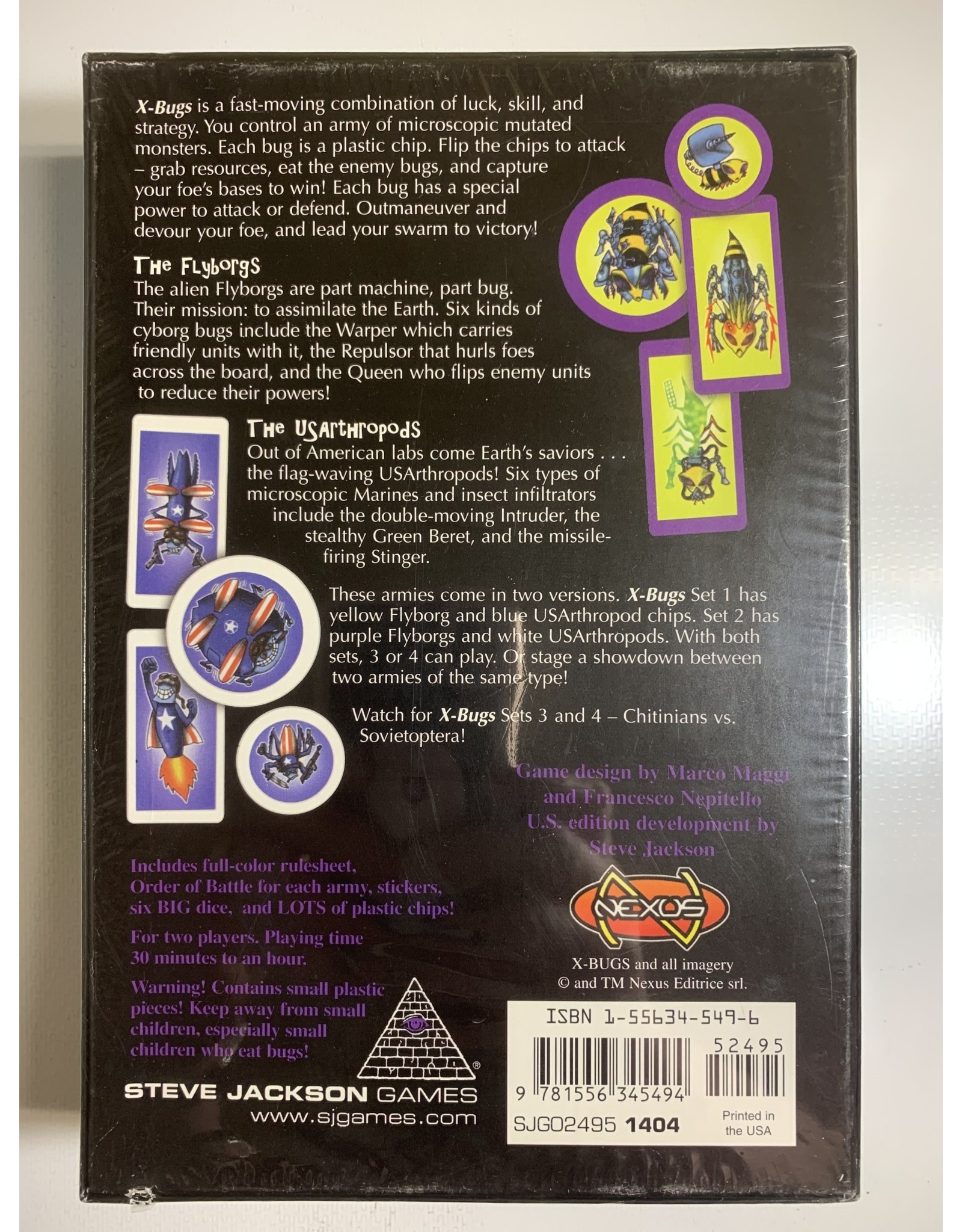 Steve Jackson Games X-Bugs (2001) (X-Bugs: Microscopic Mayham - USArthropods Vs. Flyborgs) (NIS)