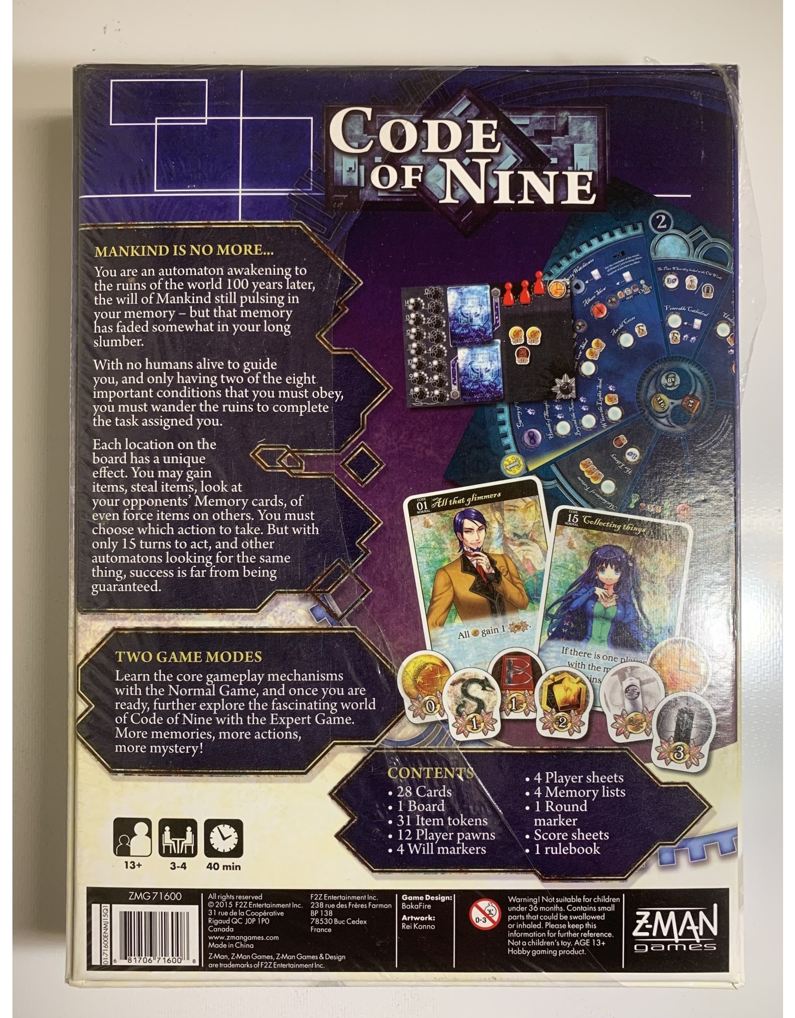 Z-Man Games Code of Nine (2012) NIS