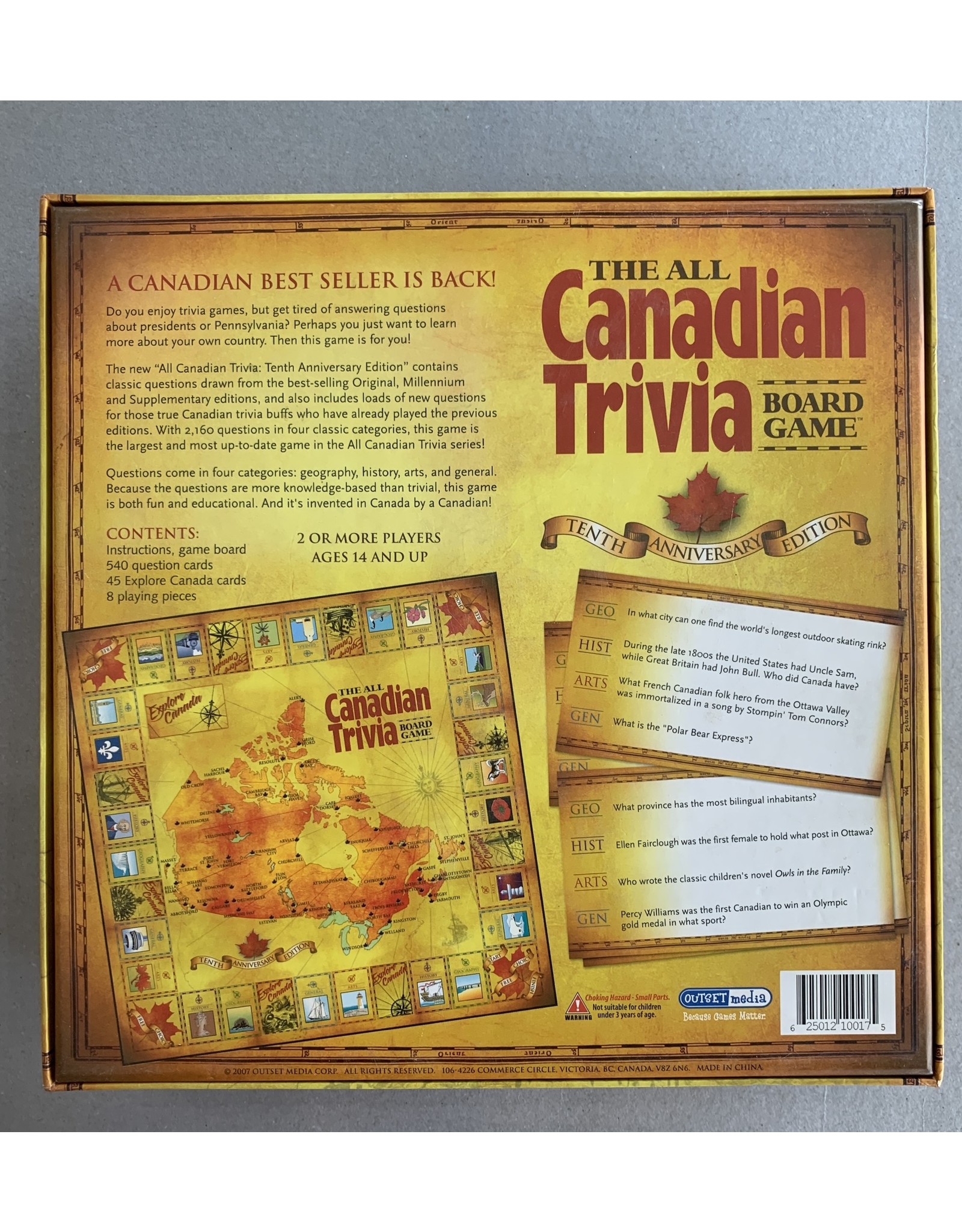 Outset Media The All Canadian Trivia Board Game: Tenth Anniversary Edition (2007)