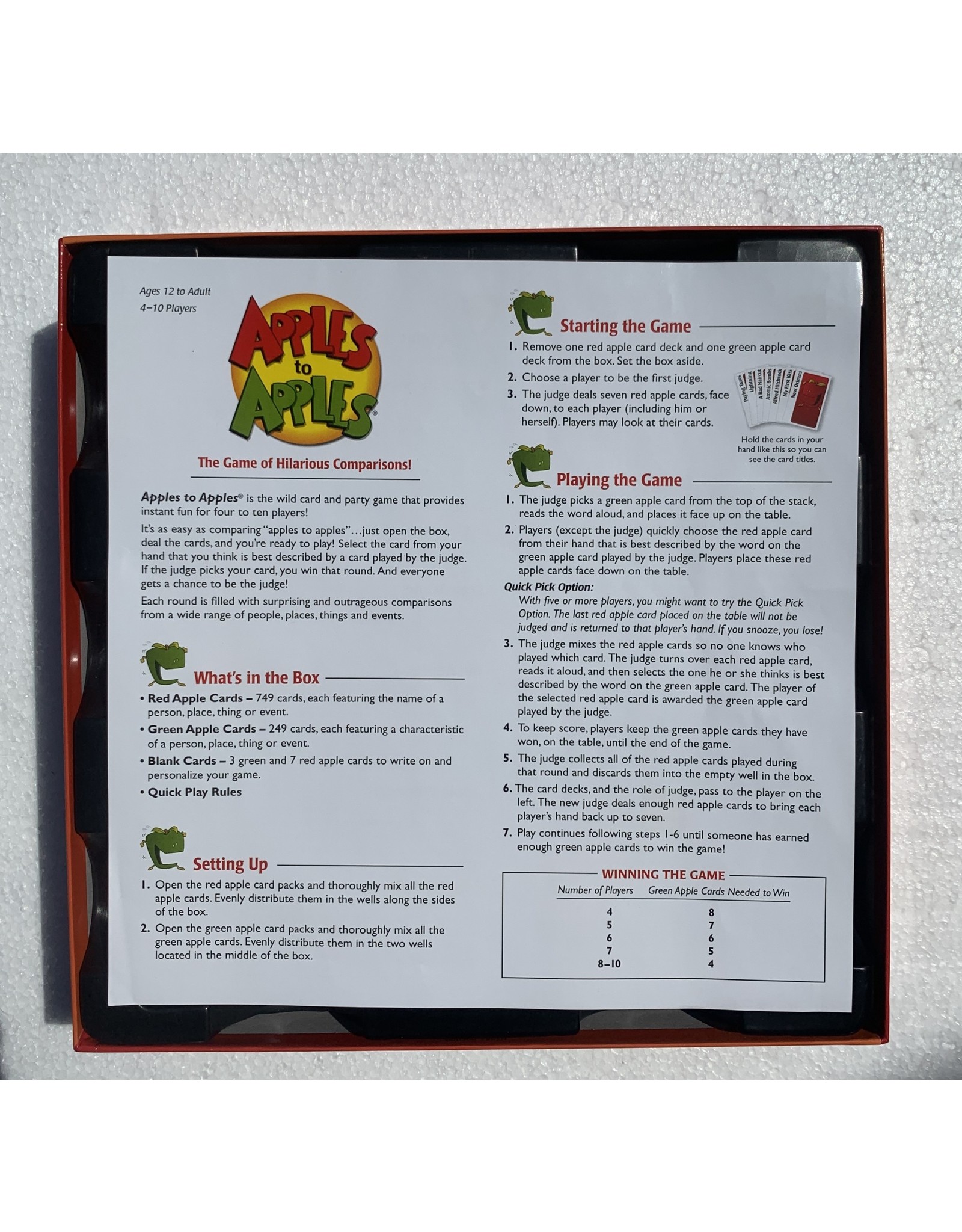 Mattel Apples to Apples (1999)  (Made in 2007)