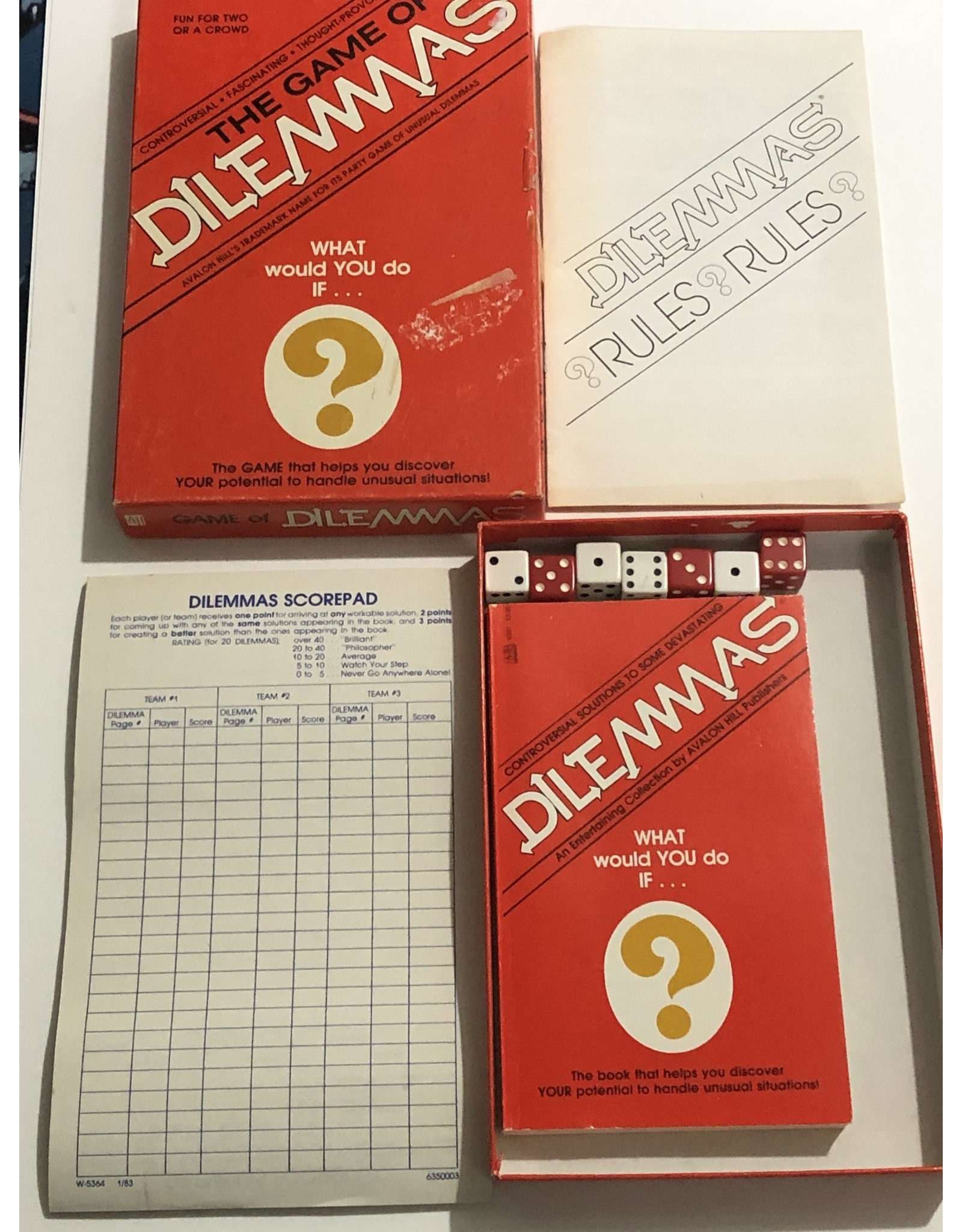 Avalon Hill Game Company Dilemmas (1982) (used)