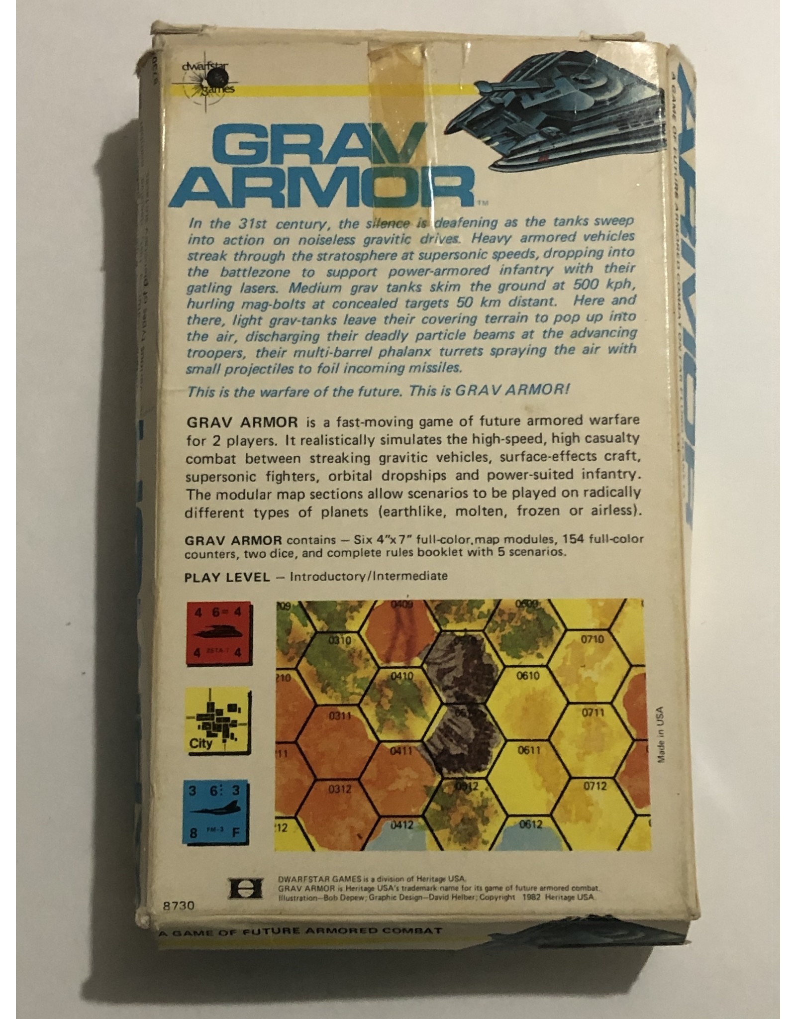 Dwarfstar Games Grav Armor (1982) (Incomplete) (used)