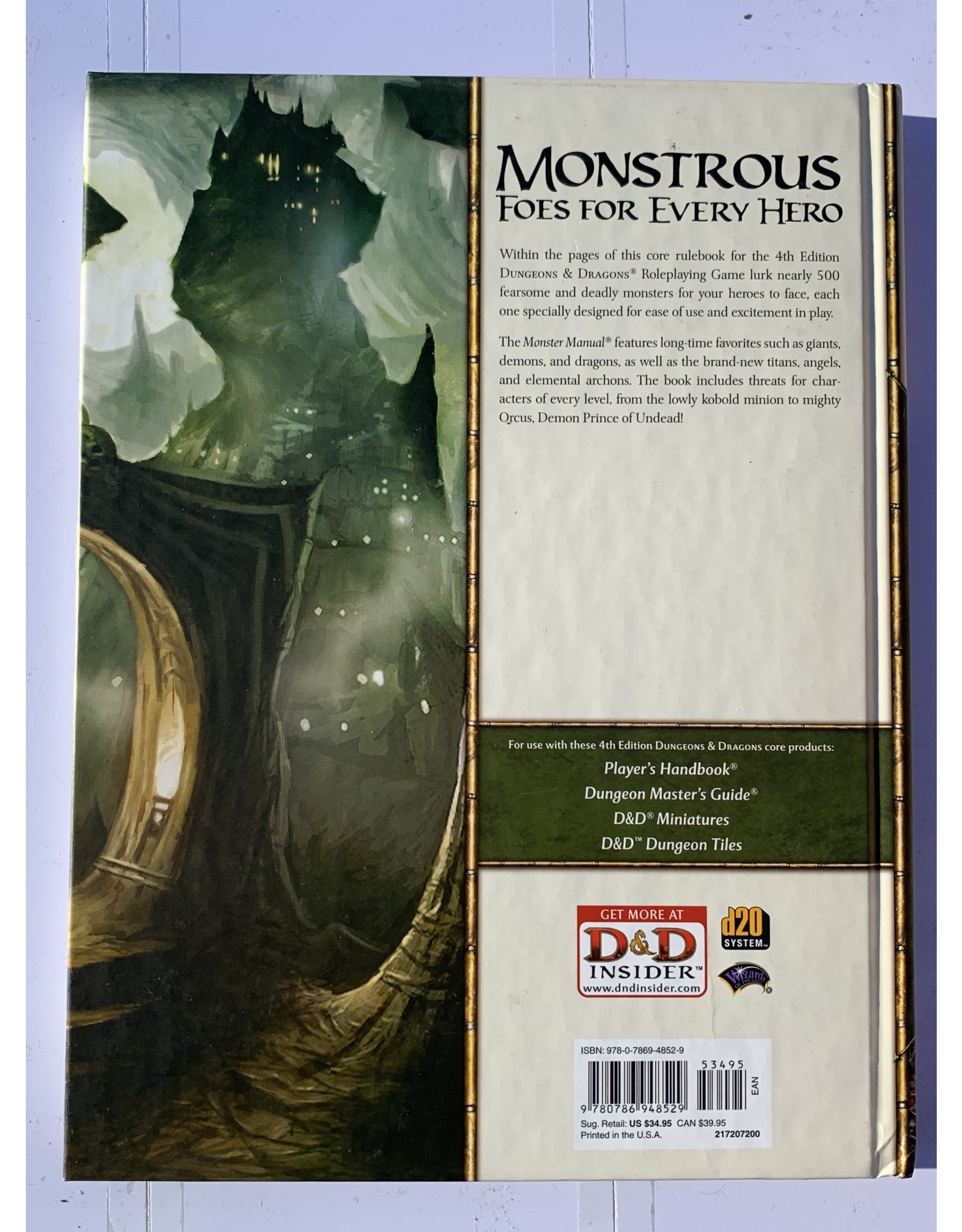 Wizards of the Coast Dungeons & Dragons (4th Edition) - Monster Manual (2008) (Audit 2024)