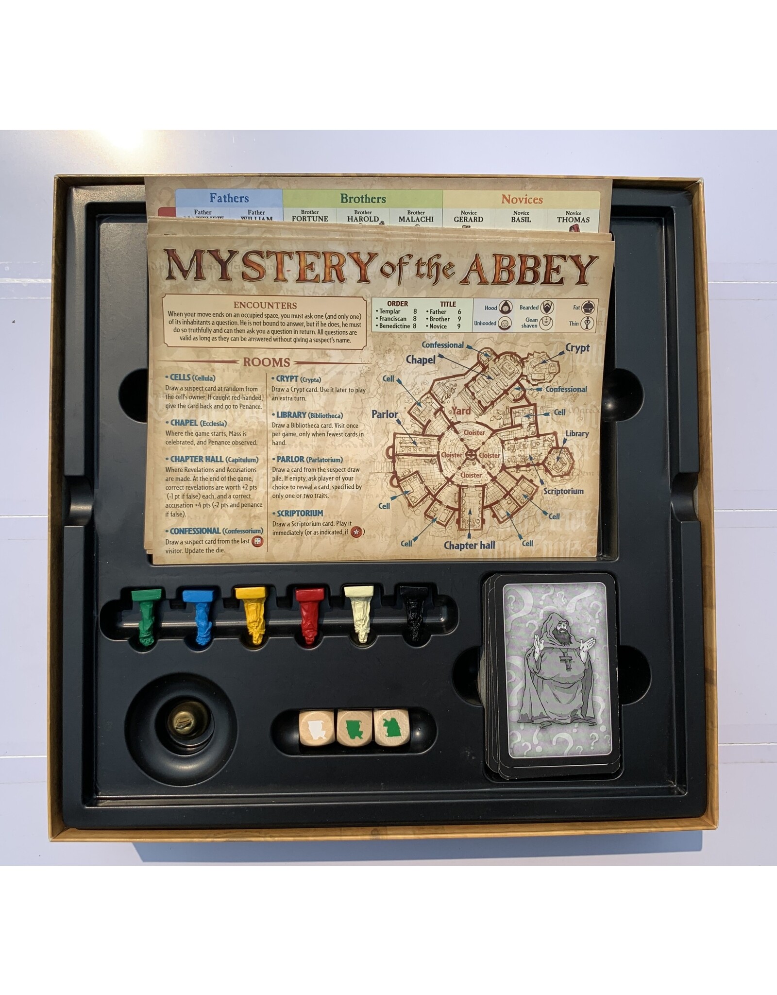 Days of Wonder Mystery of the Abbey (1995)  (Made in 2005) (Includes The Pilgrims' Chronicles expansion)