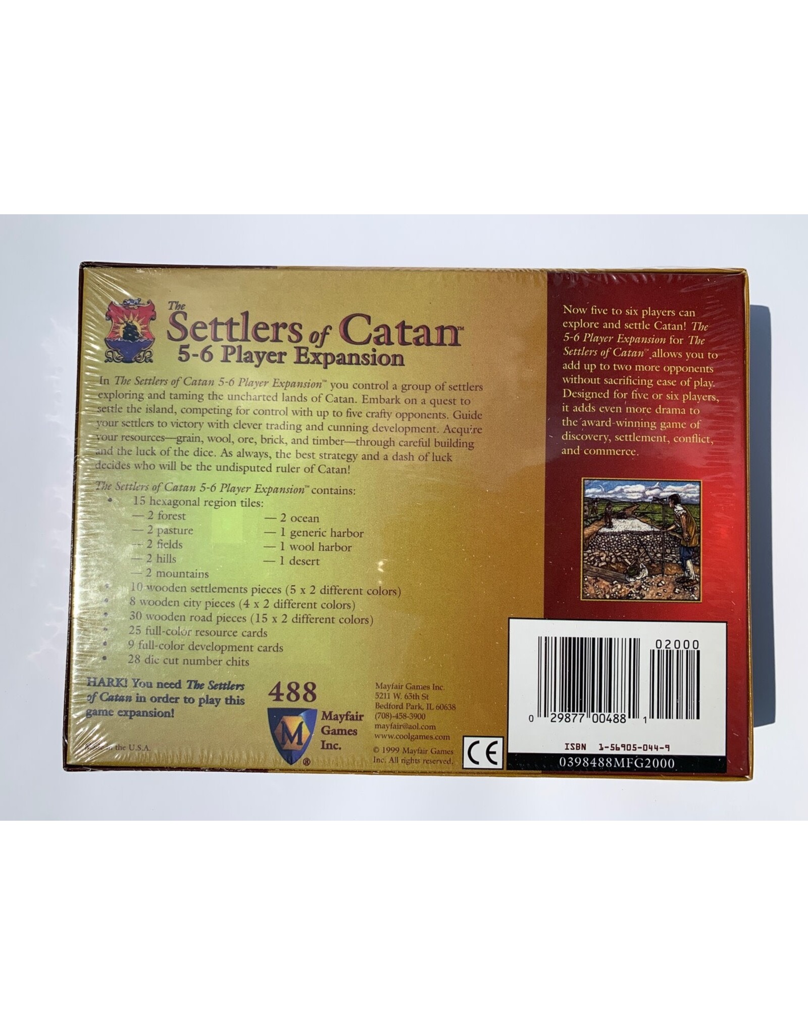 Mayfair CATAN: 5-6 Player Expansion (1996)  (English First Edition) (Made in 1999) (NIS)
