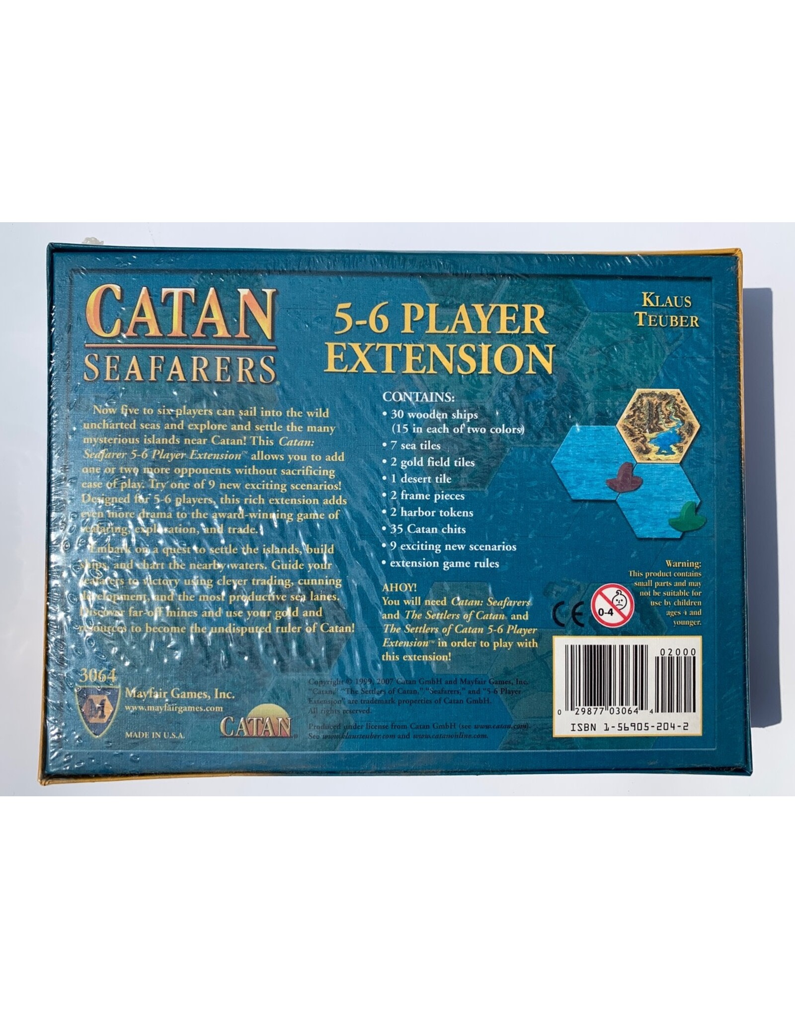 Mayfair CATAN: Seafarers – 5-6 Player Extension (1999)  (English Second Edition) (Made in 2007) (NIS)