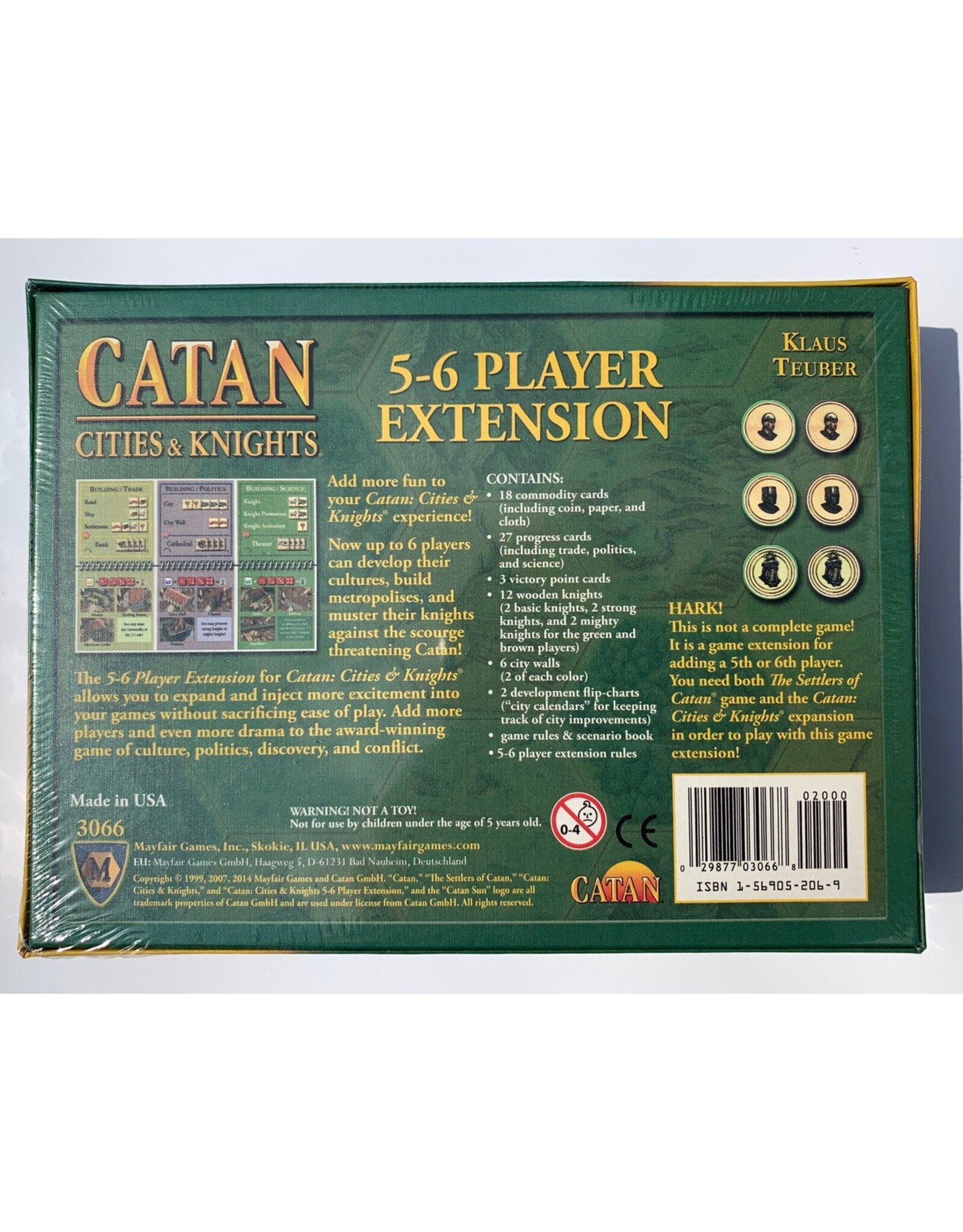 Mayfair Catan: Cities & Knights: 5-6 Player Extension ‐ English Second Edition Relaunch (2014) - NIS