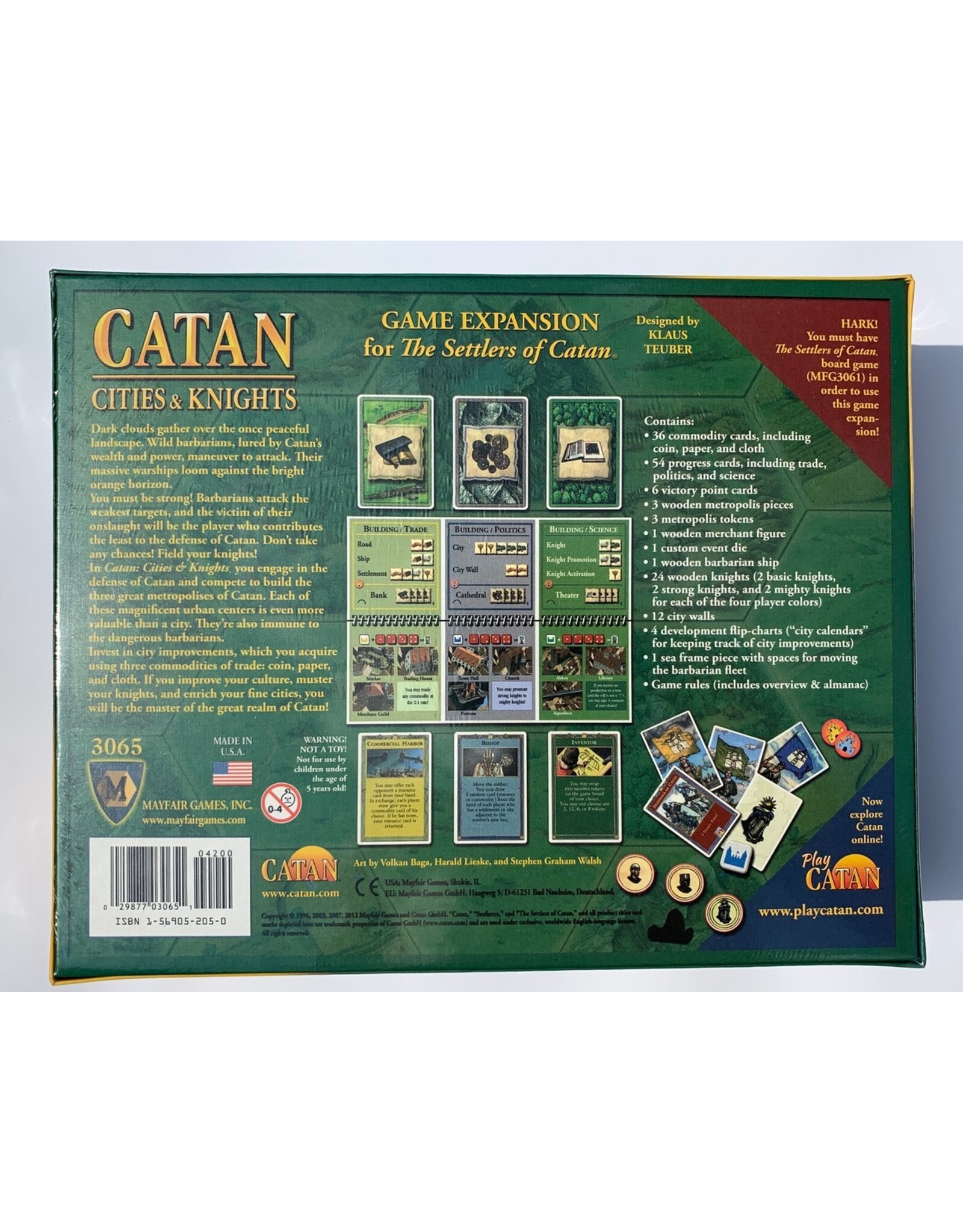 Mayfair CATAN: Cities & Knights – (2000) (English Second Edition Relaunch) (Made in 2012) (NIS)