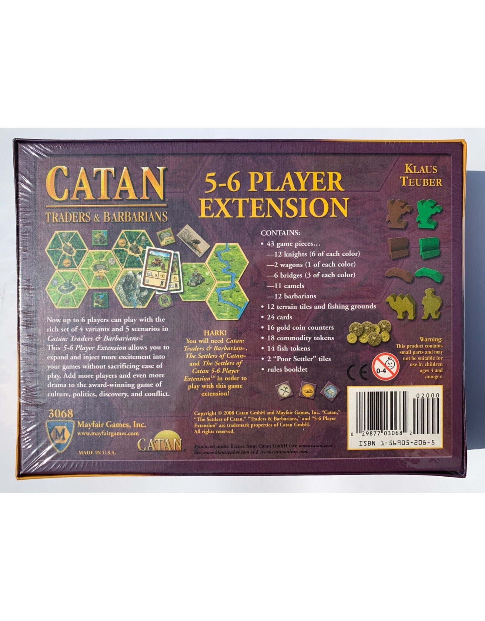 Mayfair Catan: Traders & Barbarians – 5-6 Player Extension (2008) (English First Edition) (NIS)