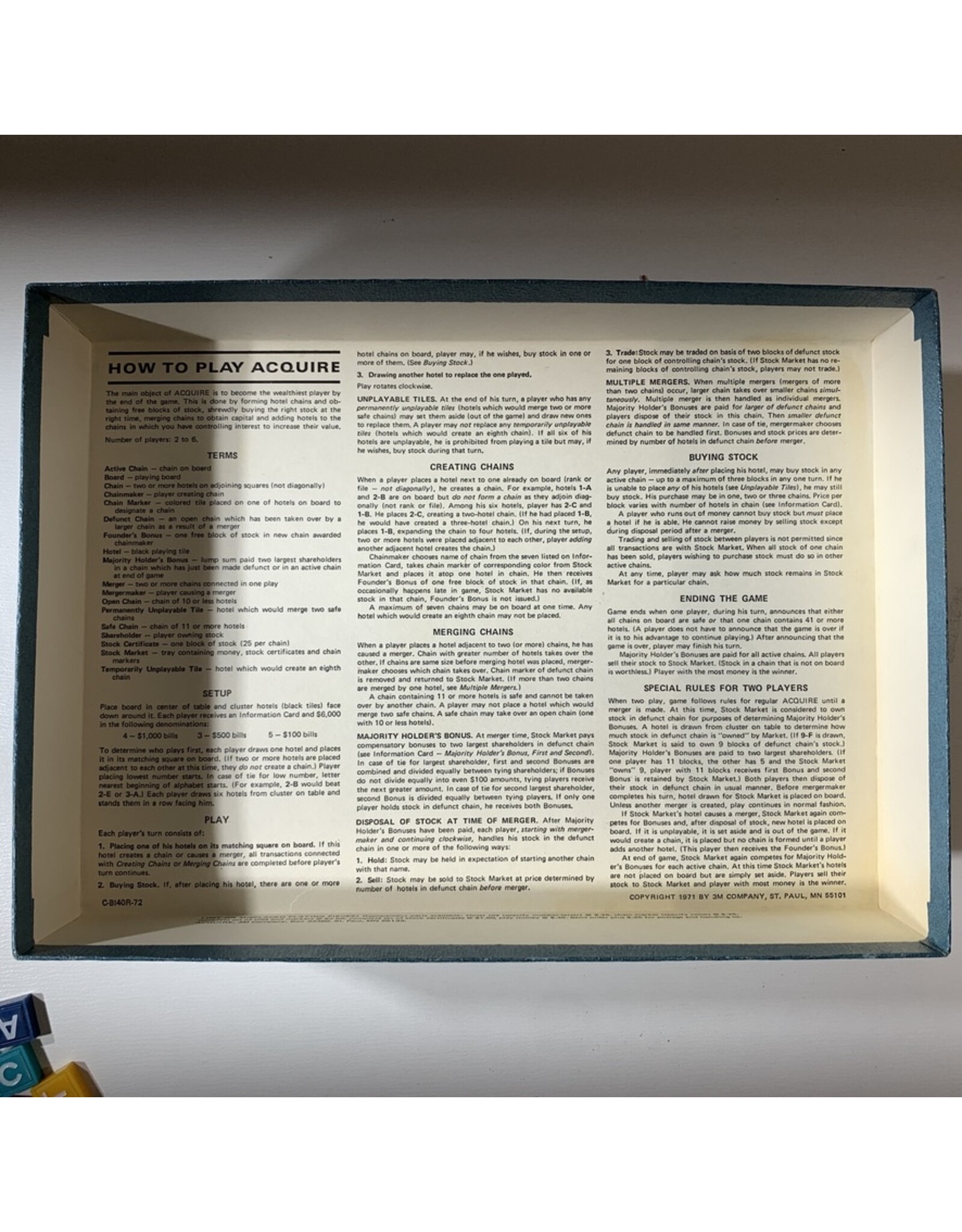 Avalon Hill Game Company Acquire (1964) (Made in 1968)
