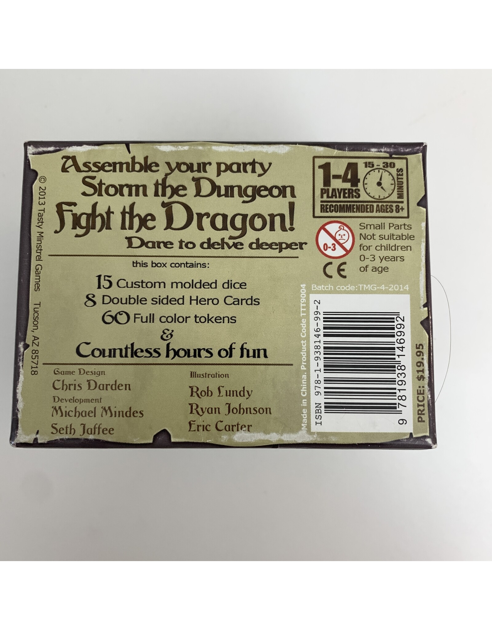 Tasty Minstrel Games Dungeon Roll (2013) (Dungeon Roll + Hero booster pack 2) (used)