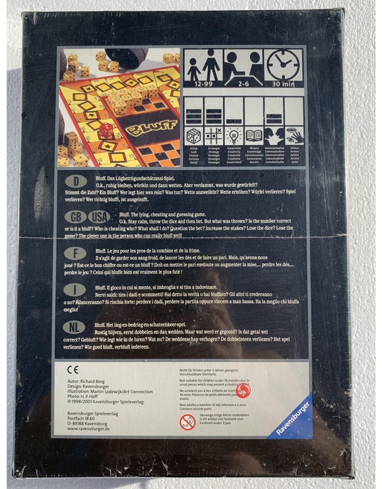 Ravensburger Bluff Jubiläumsausgabe (2017) (Bluff) (Made in 2001) (NIS)