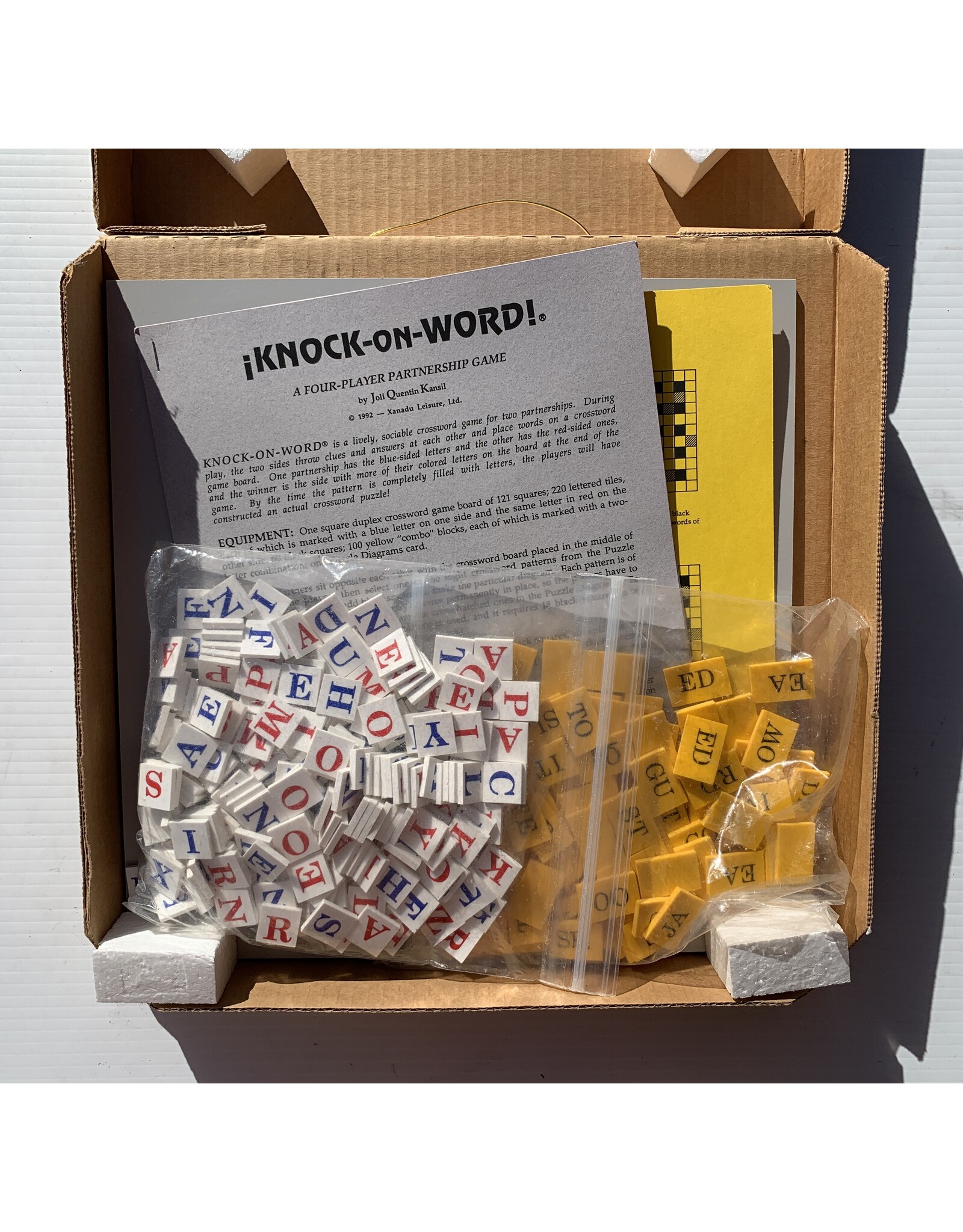 ¡Knock-on-Word! Used Board Game (1992) Limited edition