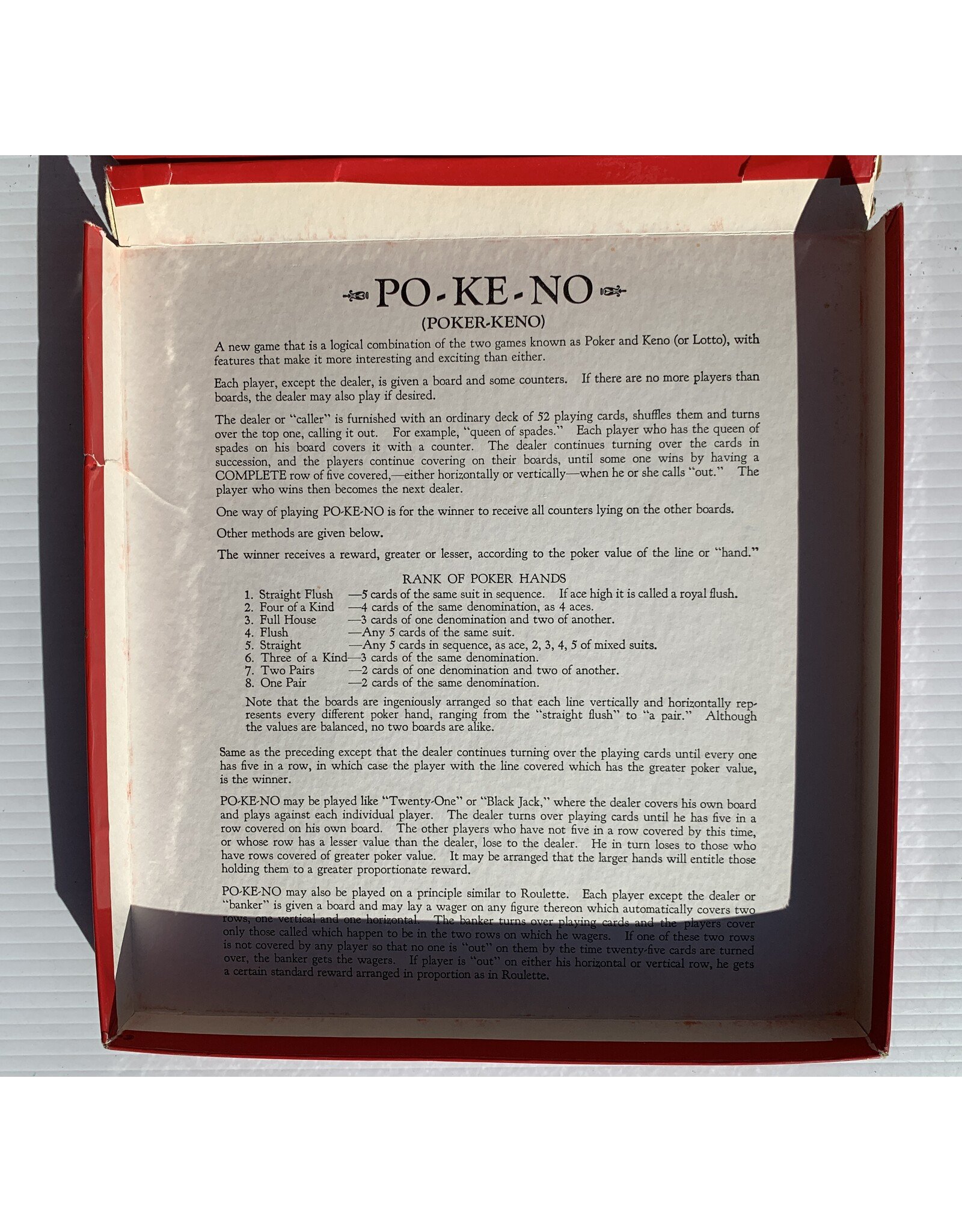 Po-Ke-No Used board game (1960)