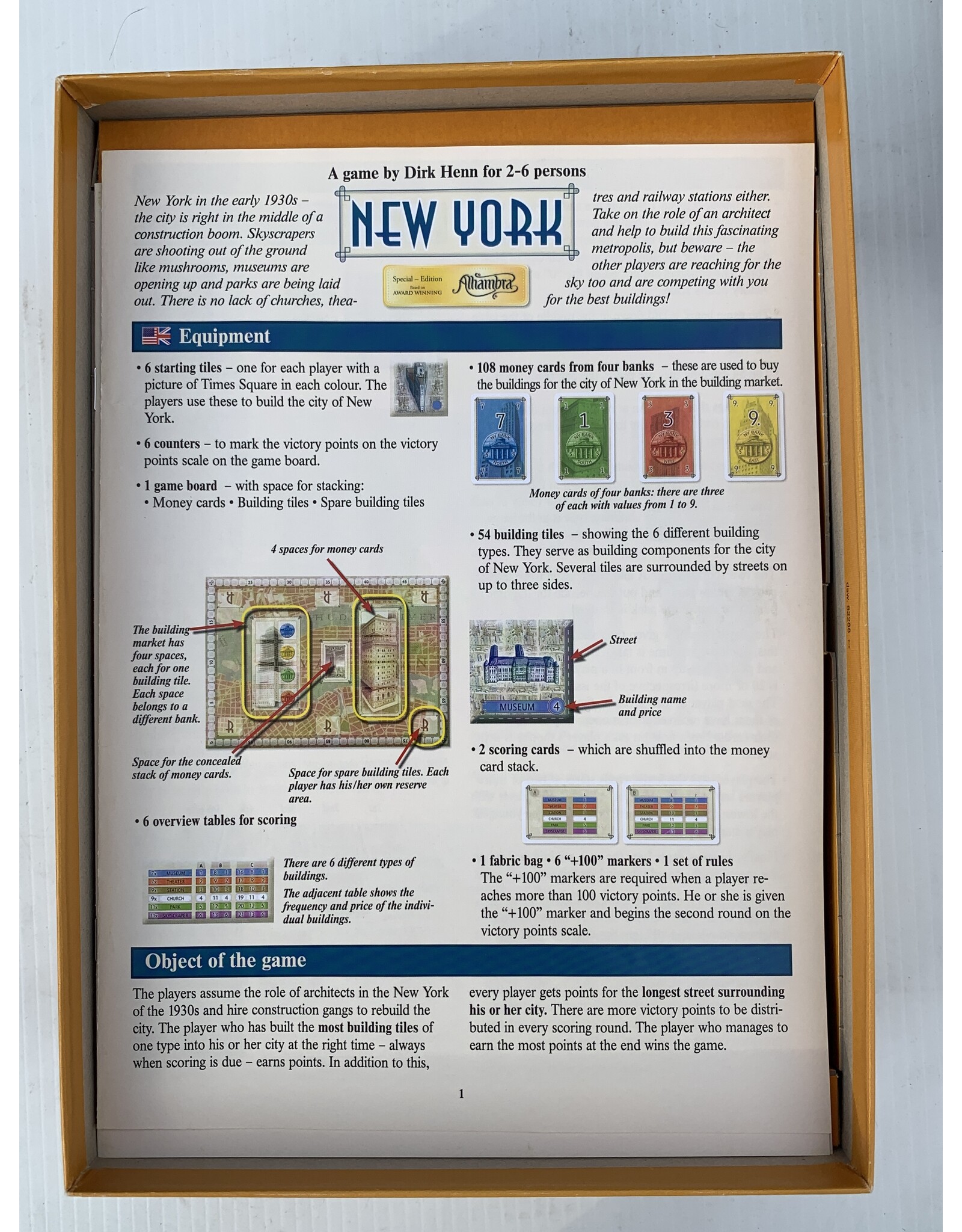 Queen Games New York (2011) (Used Board Game)