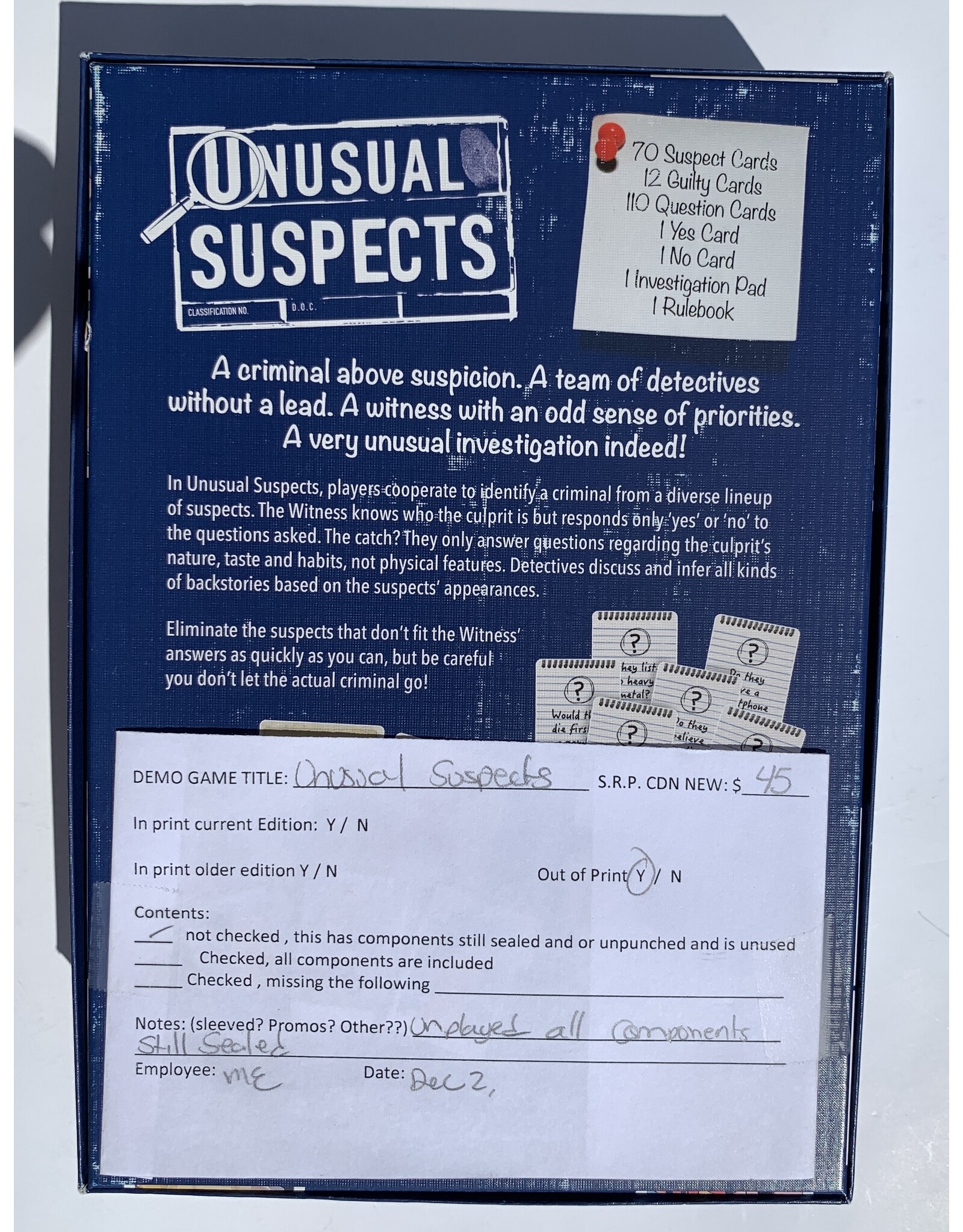 Cranio Creations Unusual Suspects (2015) (used)