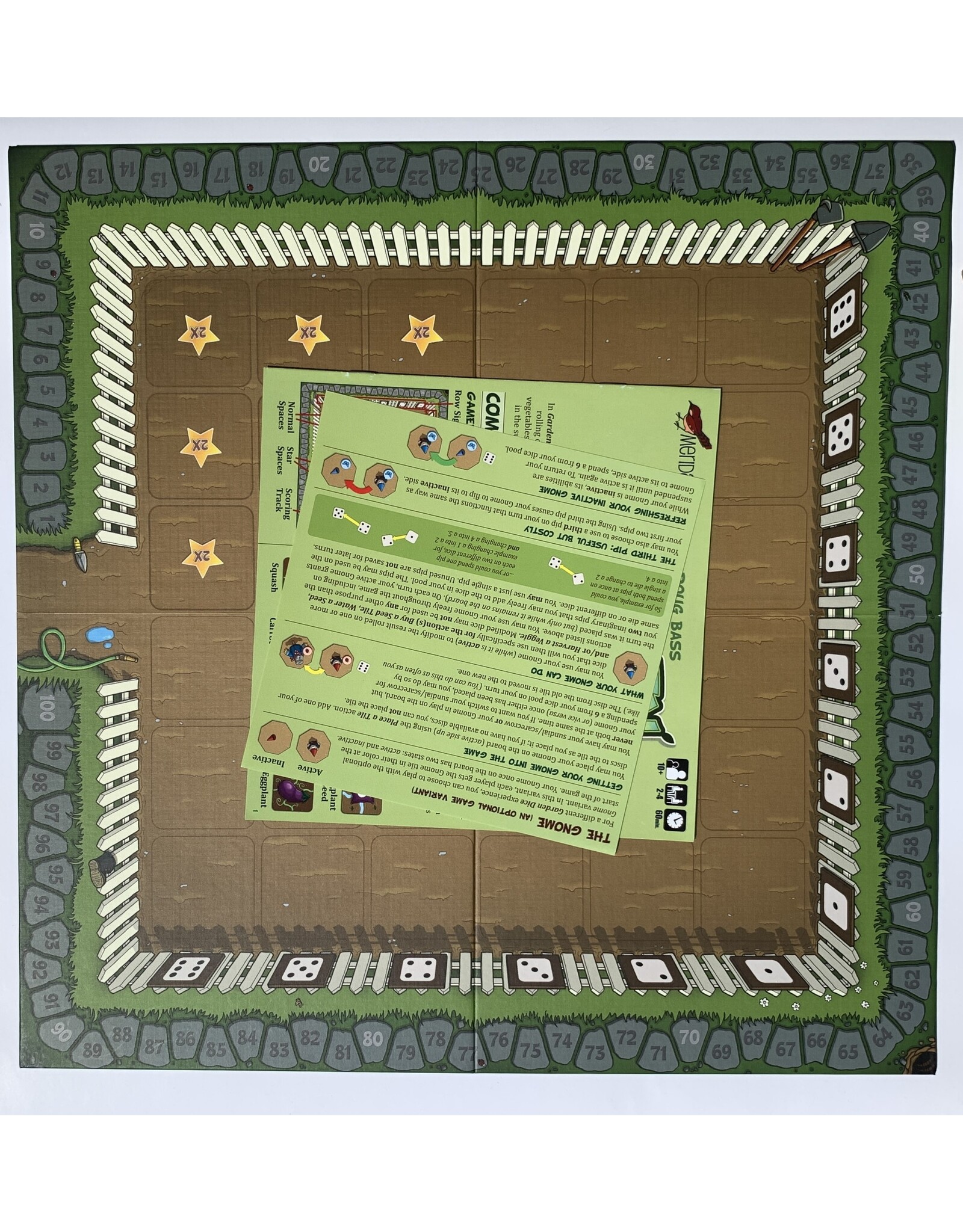Meridae Garden Dice  (2012) (used) +  (Garden Dice: The Card Expansion NIS) (2013)