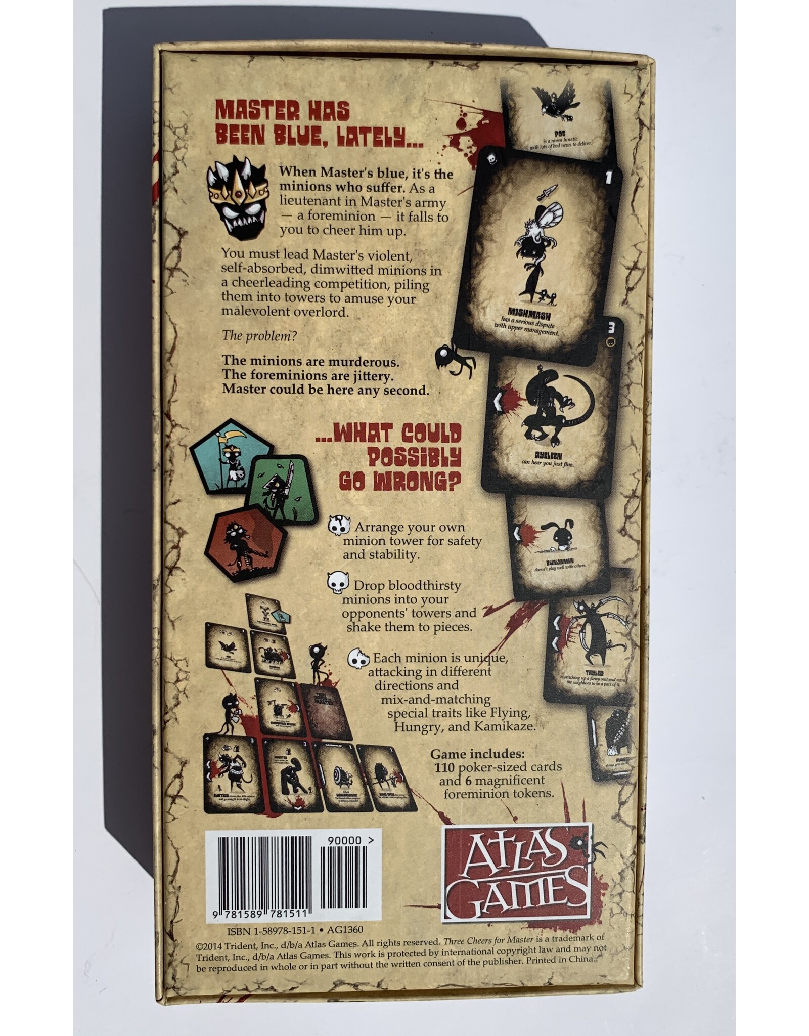 Atlas Games Three Cheers for Master (2015) (used)