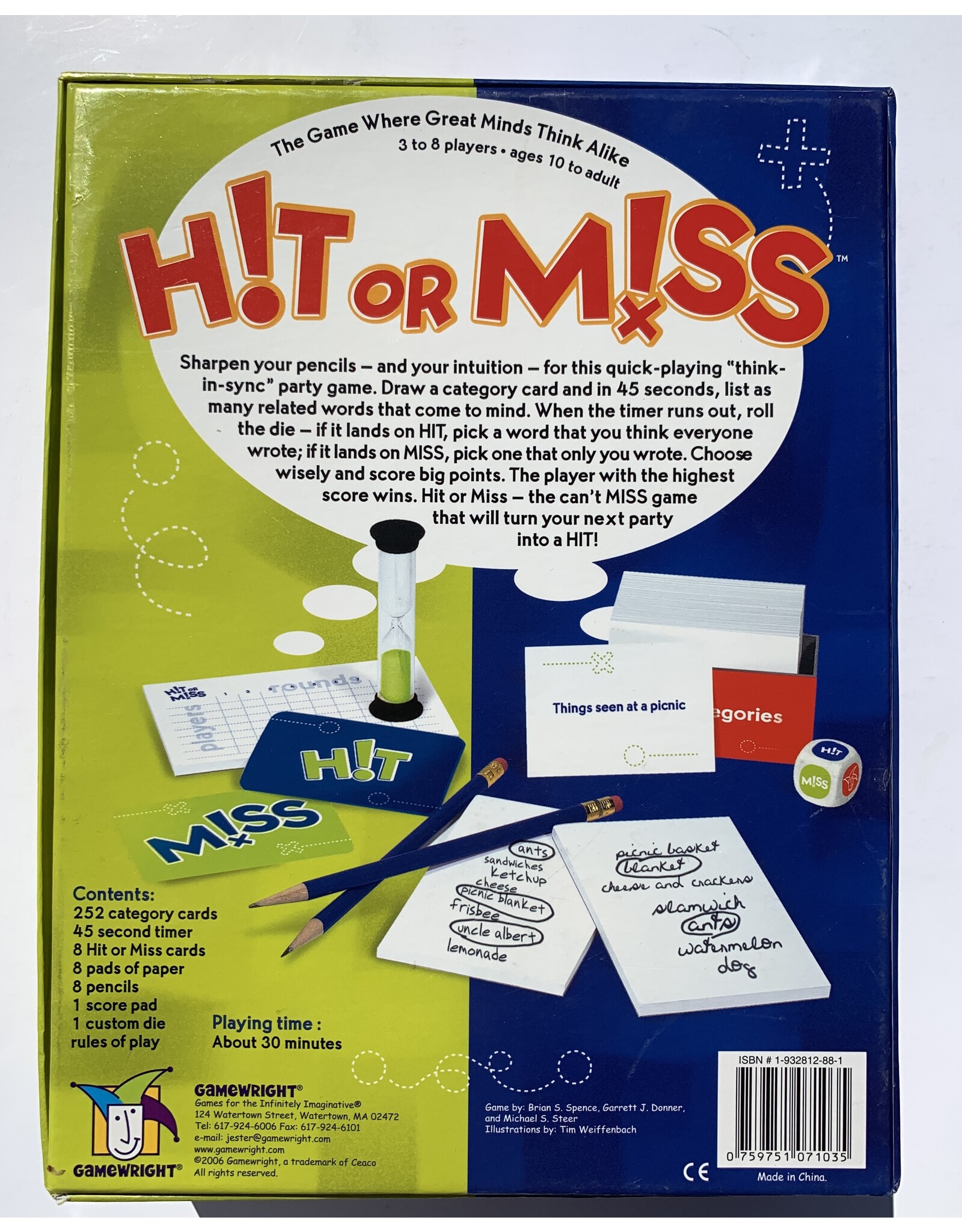 Gamewright Hit or Miss (2006) (used)