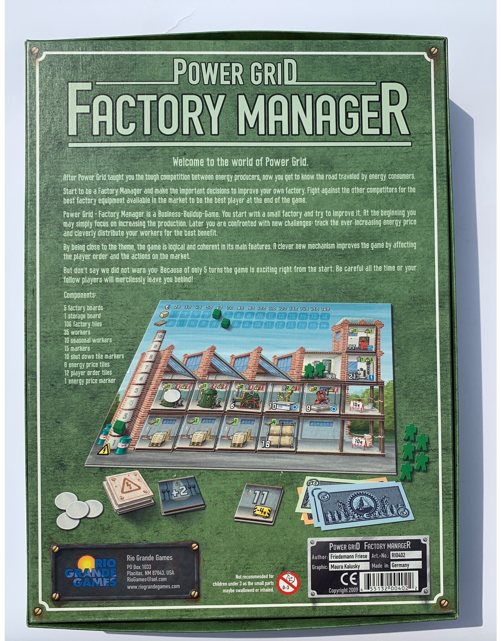 Rio Grande Power Grid: Factory Manager Used Board Game (2009)