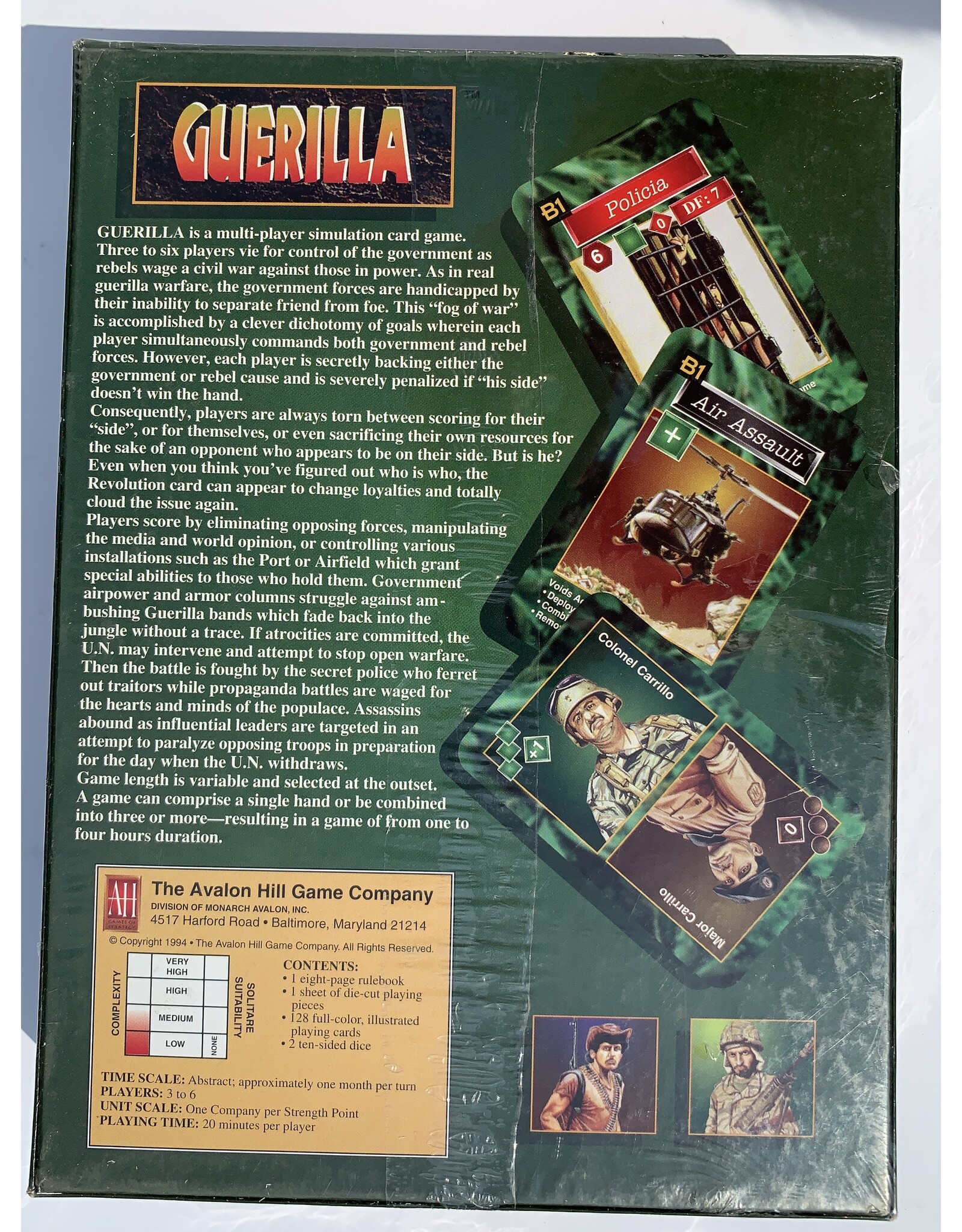 Avalon Hill Game Company Guerilla (1994) (nis)