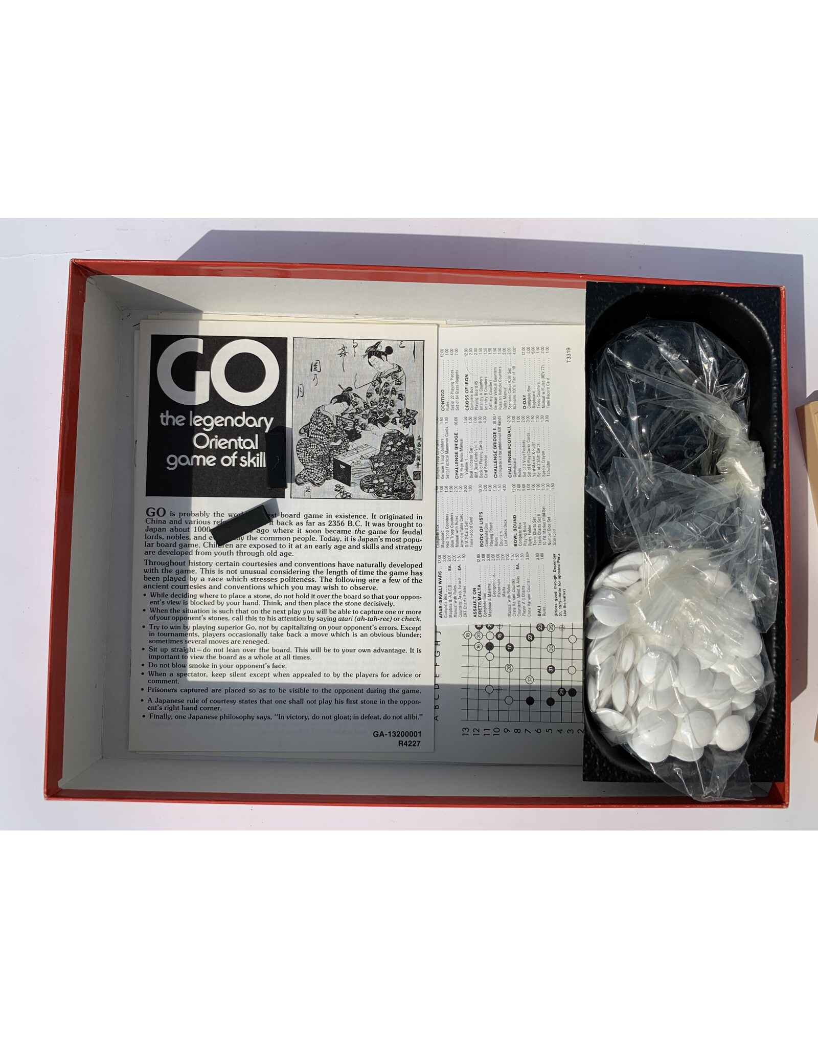 Avalon Hill Game Company Go Used Board Game (1977)
