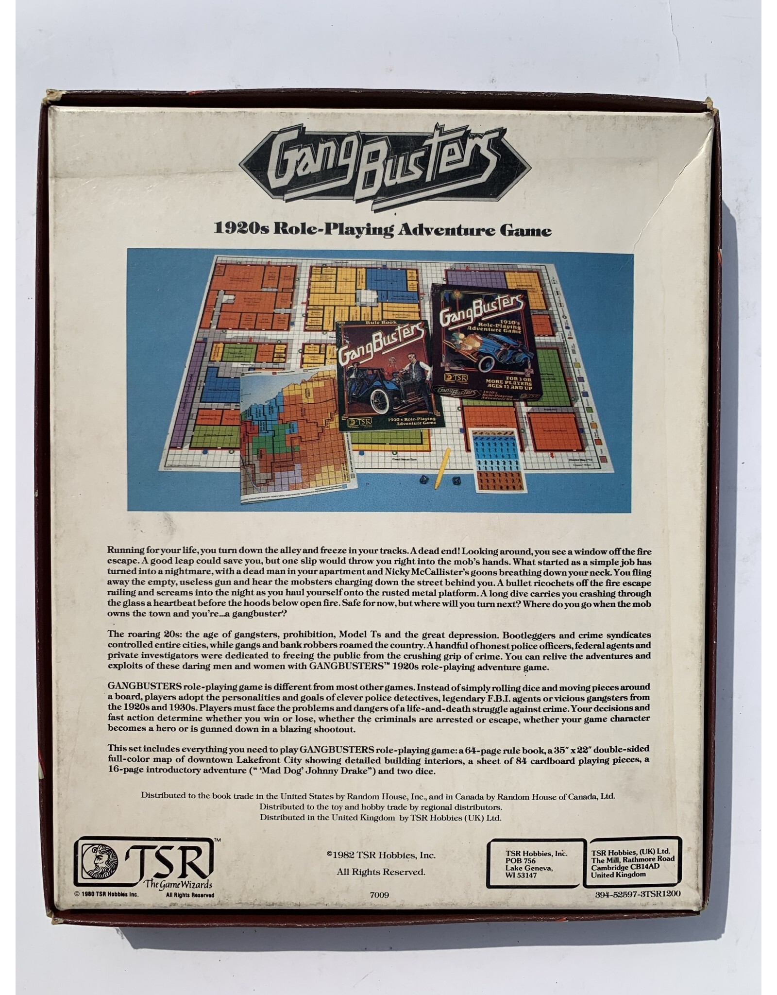 TSR Gangbusters Used Board Game (1982) 1st edition (unpunched)