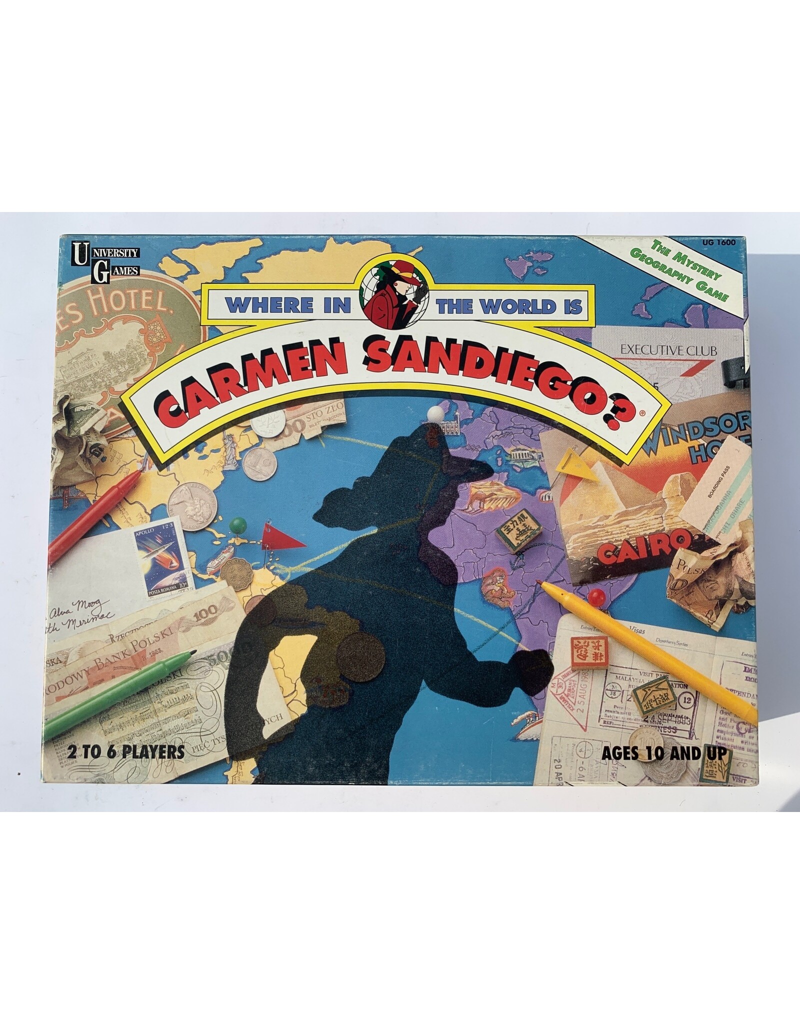 University Games Where in the World is Carmen Sandiego? Used Board Game (1992)