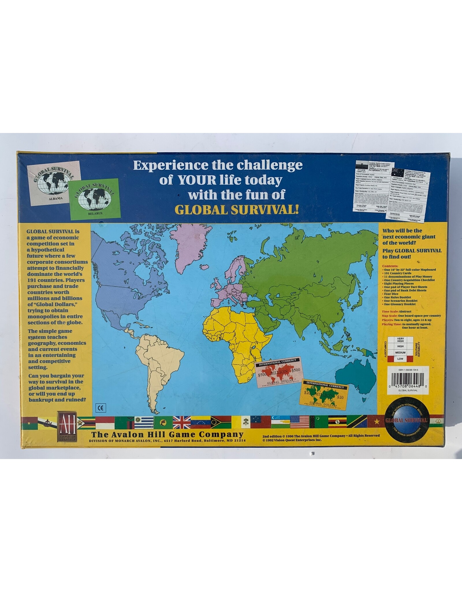 Avalon Hill Game Company Global Survival (1992) (nis)