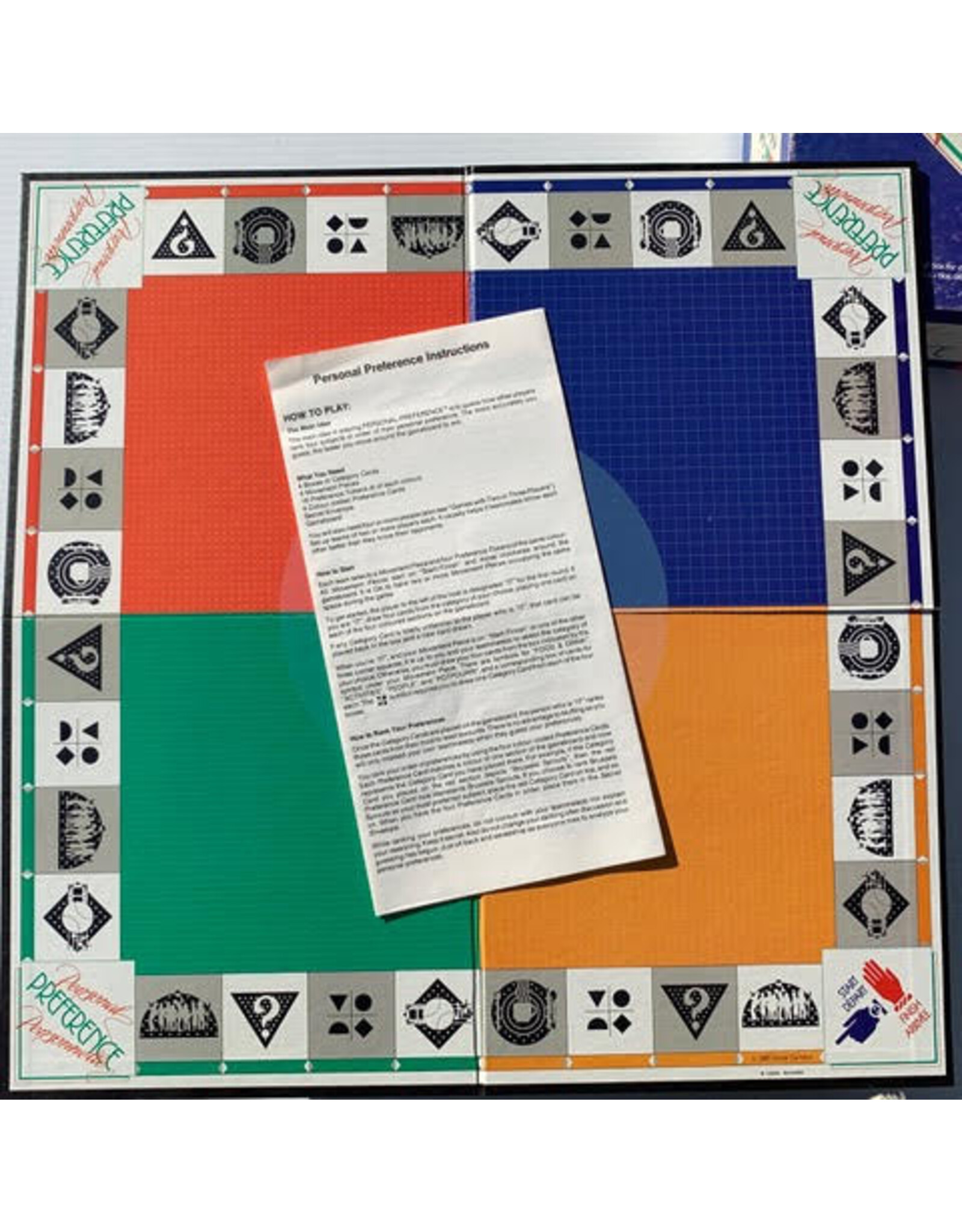 Playtoy Industries Personal Preference Used Board Game (1987)