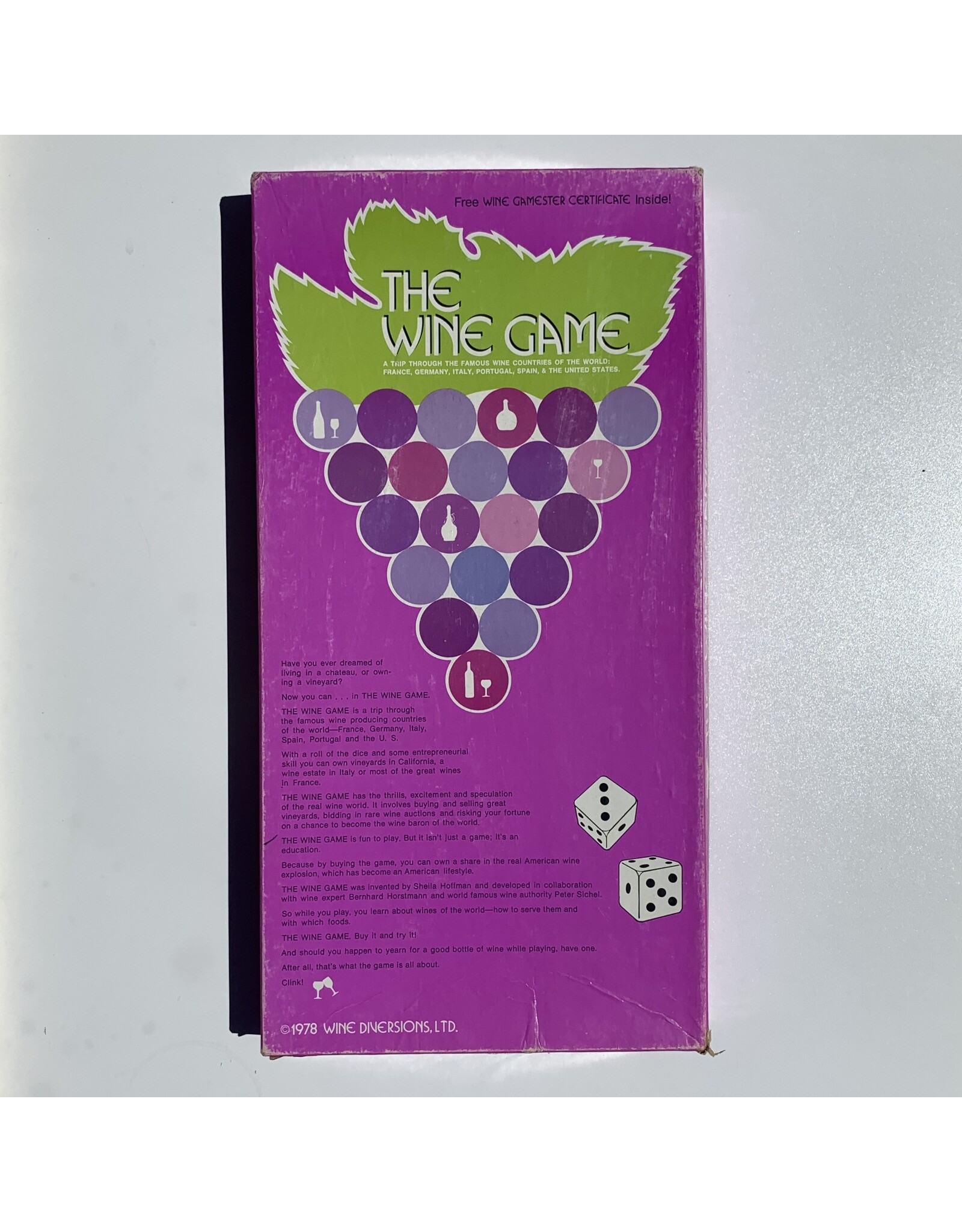 The Wine Game Used Board Game (1972)