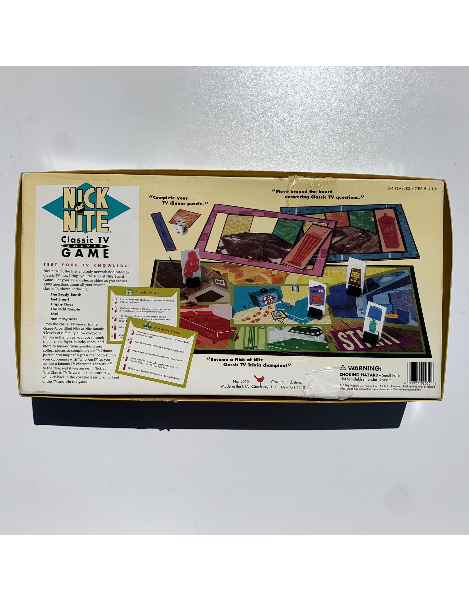 Cardinal Nick at Nite Classic TV Trivia Game (1996) Used Board game