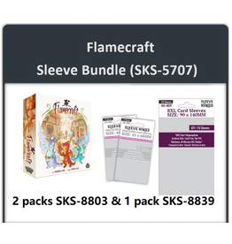 Sleeve King "Flamecraft" Board Game Compatible Card Sleeve Bundle (8803 X 2 + 8839 X 1)