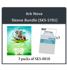 Sleeve King "Ark Nova" Board Game Compatible Card Sleeve Bundle (SKS-8810 X 3)