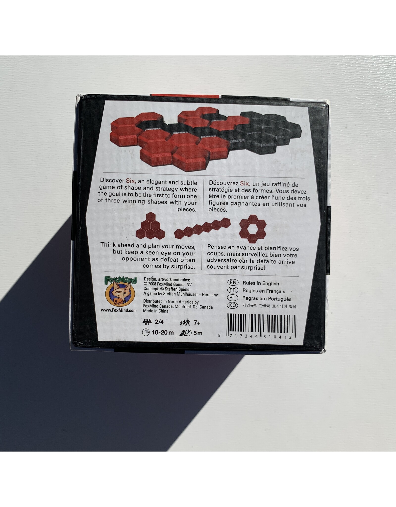 FoxMind Six Used Board Game (2008)