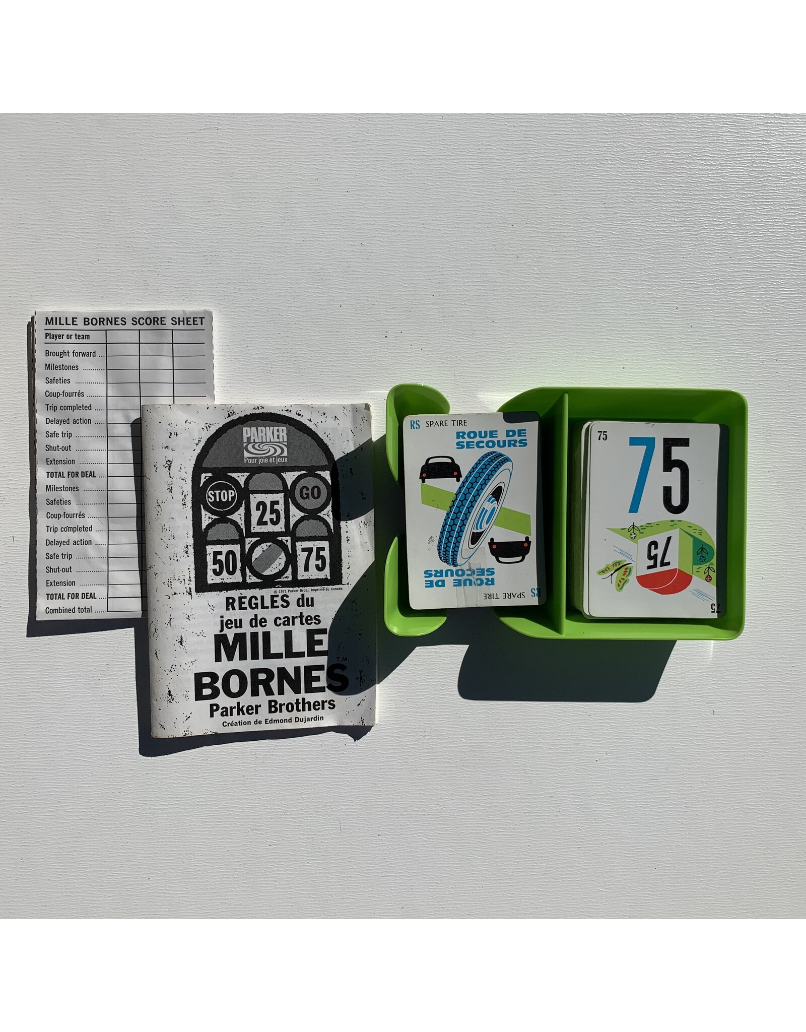 PARKER BROTHERS Mille Bornes (1954)  (Used) (Made in 1971)