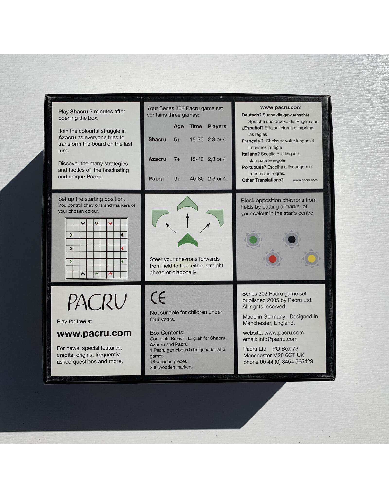 Pacru Used Board Game (2004) Incomplete missing 3 marker