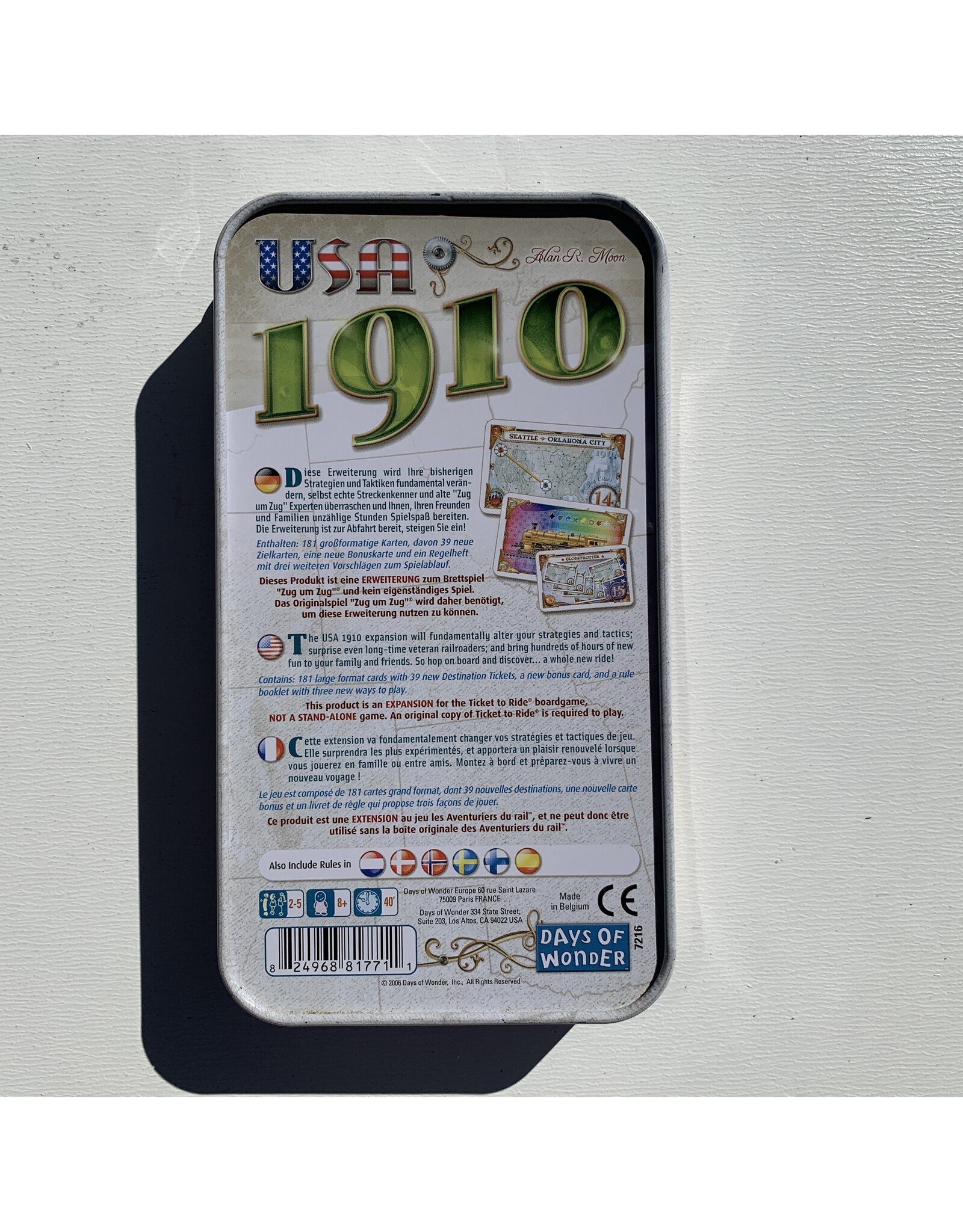 Days of Wonder Ticket to Ride: USA 1910 (2006) (cards are sealed)