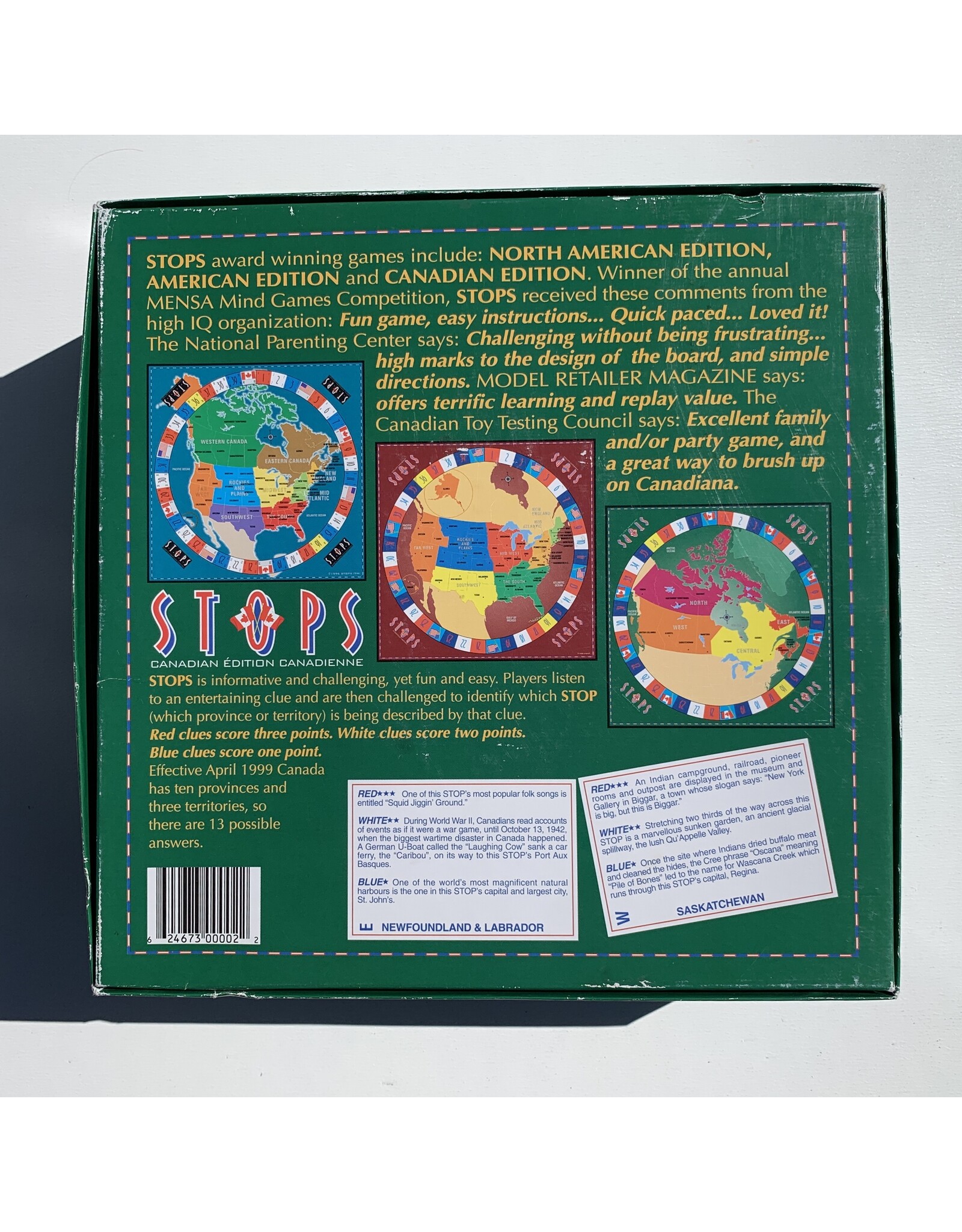 Stops: Canadian Edition (1999) (used)