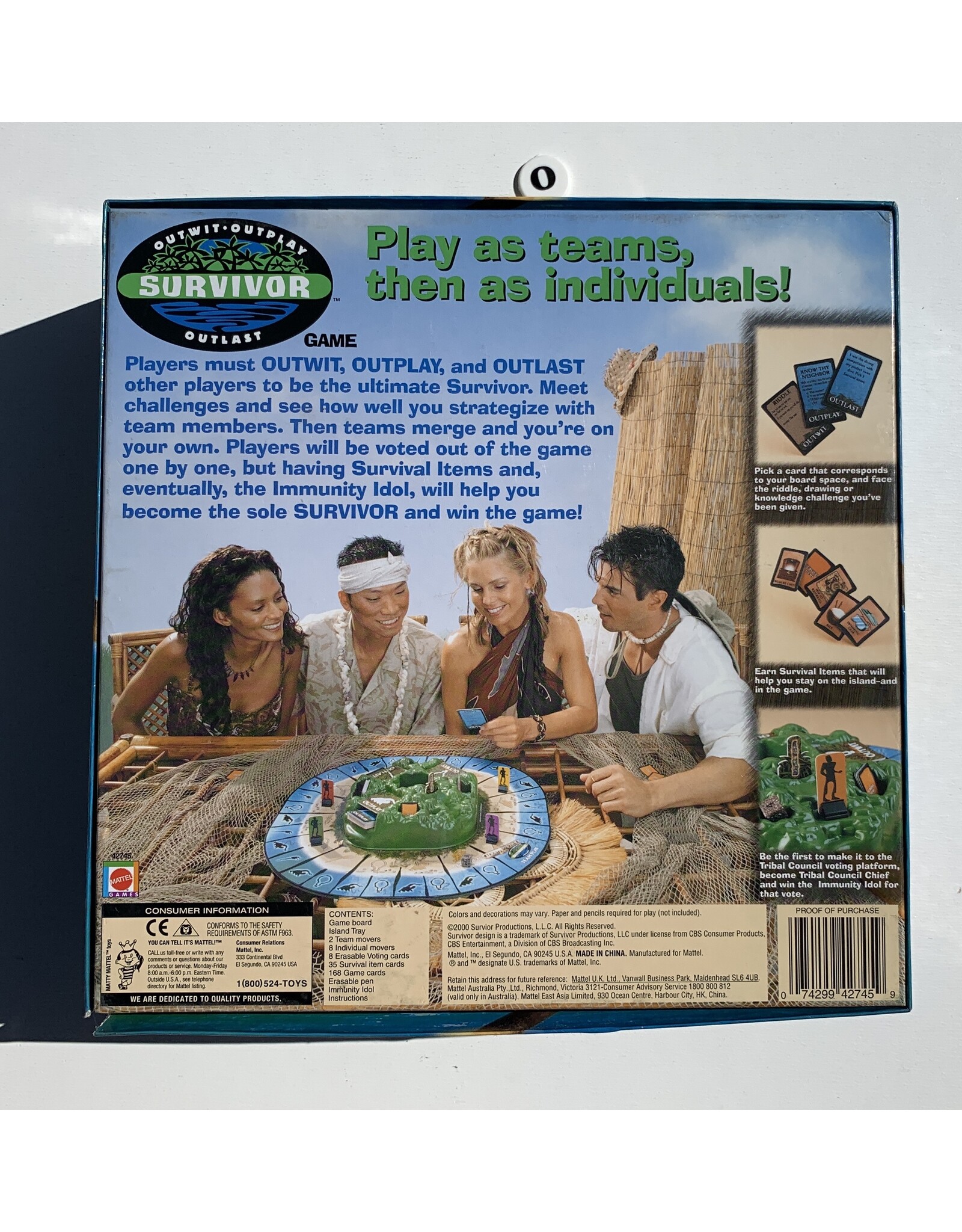 Mattel Survivor Used Board Game  (2000)