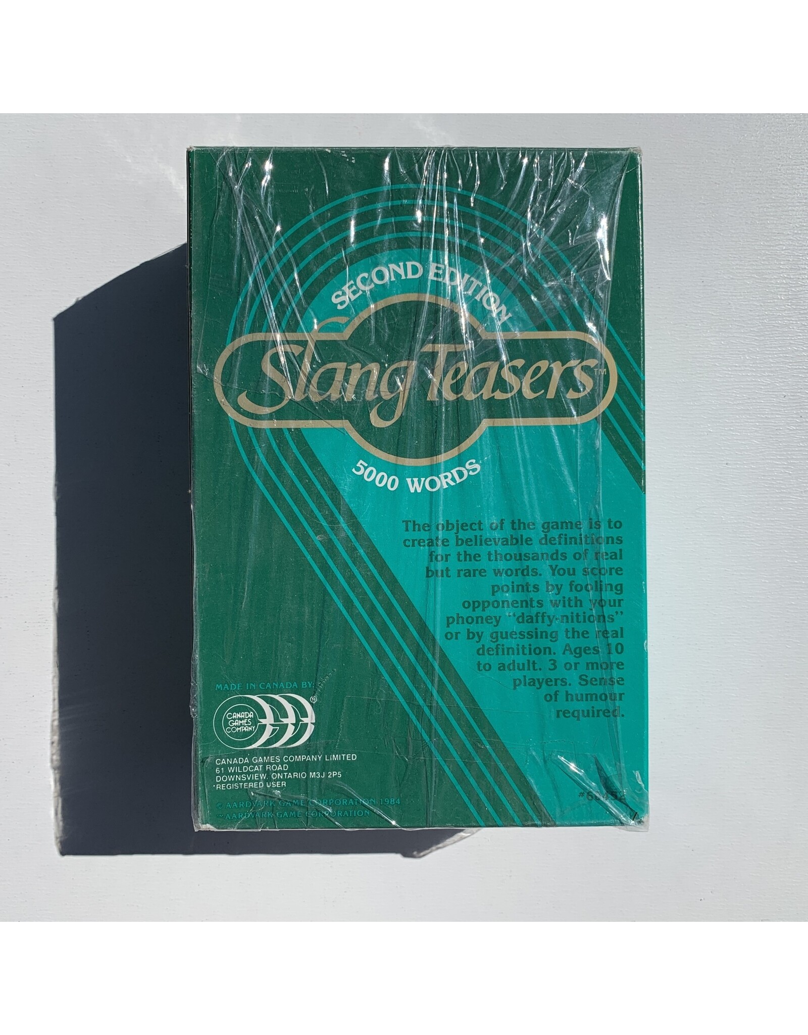 Canada Games Slang Teasers (1983)  (2nd Edition) (Made in 1984) (Green box)