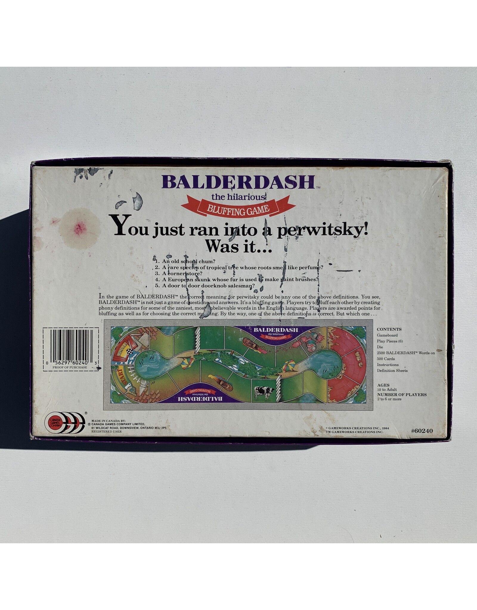 Game Works Balderdash Used Board Game (1984)