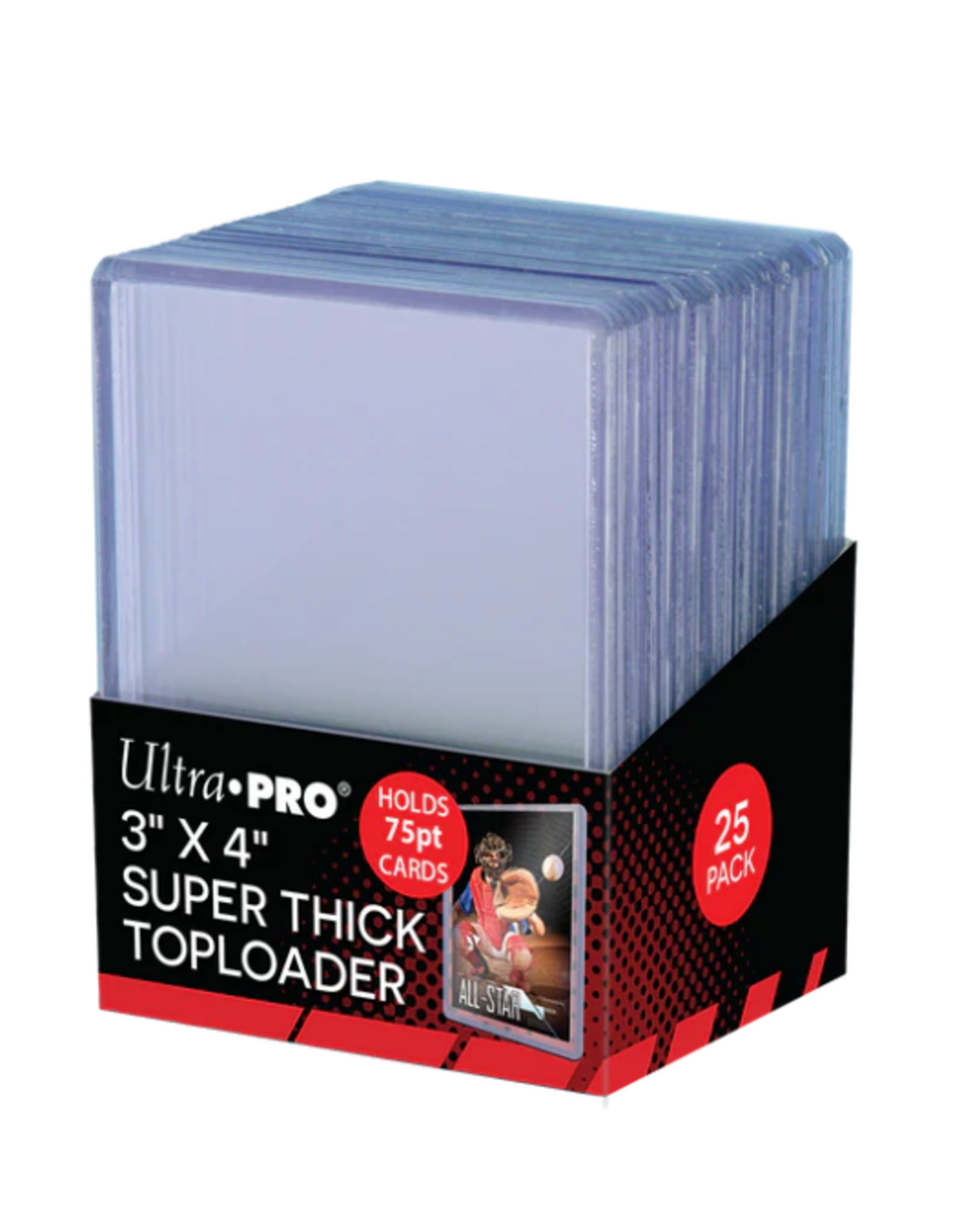 Ultra Pro 3" x 4" Clear Thick 75PT Toploaders (25ct)