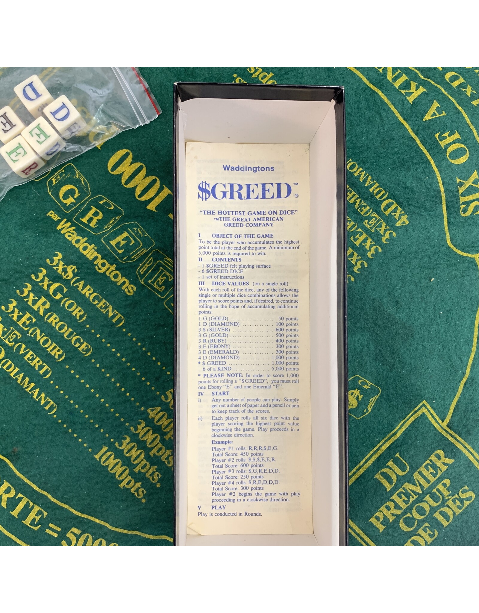 Waddingtons $Greed  used board game (1984)