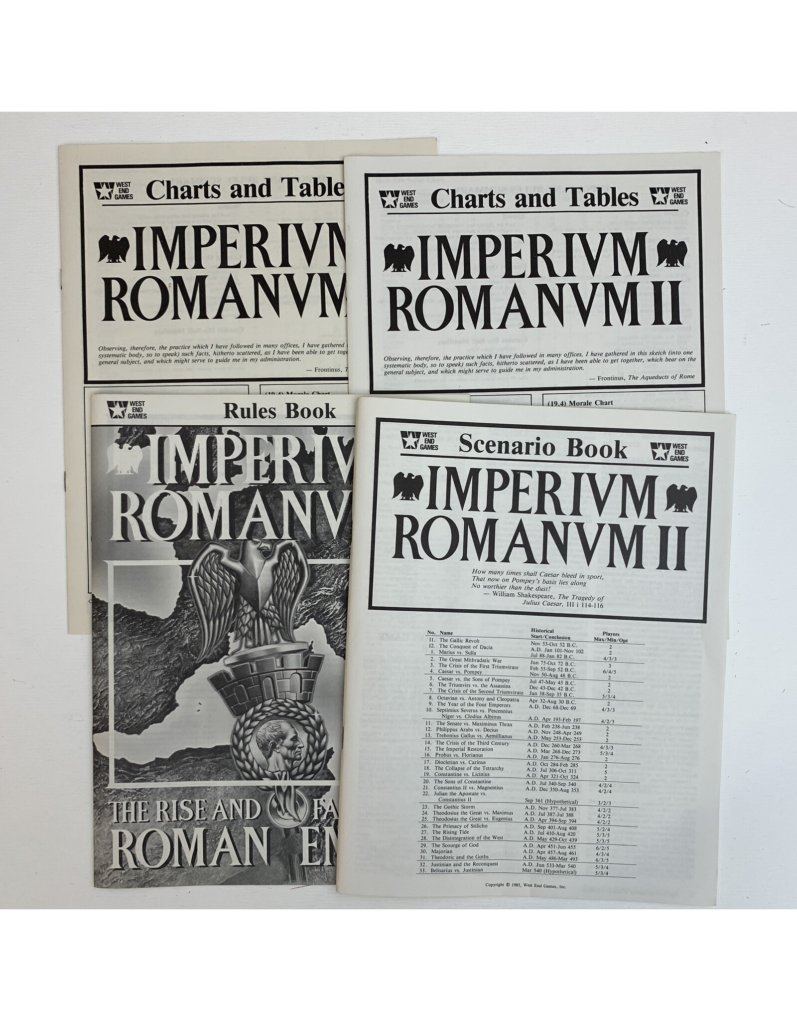 WEST END GAMES Imperium Romanum II (1985) (unpunched board game )