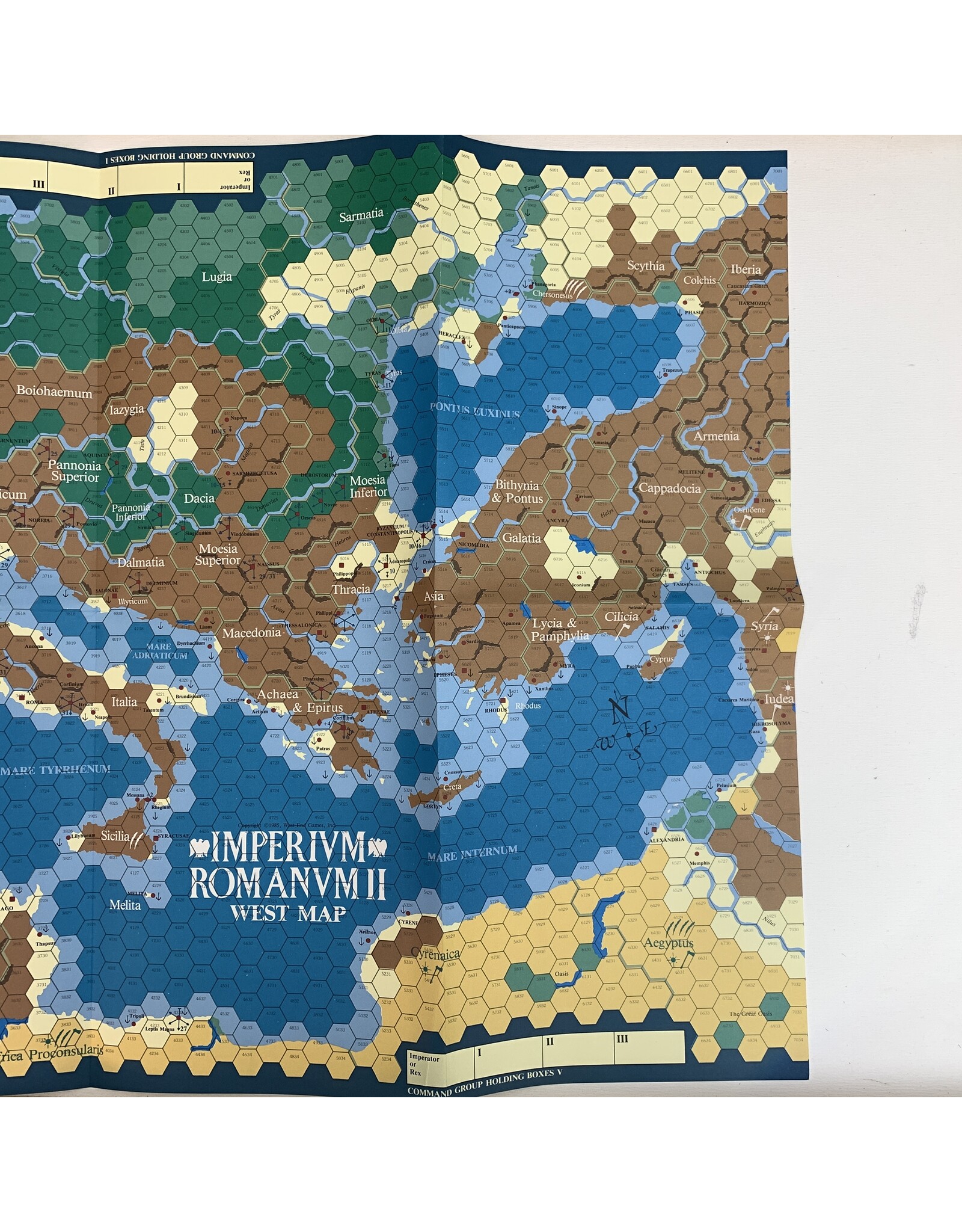 WEST END GAMES Imperium Romanum II (1985) (unpunched board game )