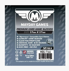 57x57 card sleeves Sultan Supply Premium Sleeves: 57.5 x 89 mm Topaz (100 microns)  Gaming Library a few are even 50 microns Card Sleeves - 57x57 mm