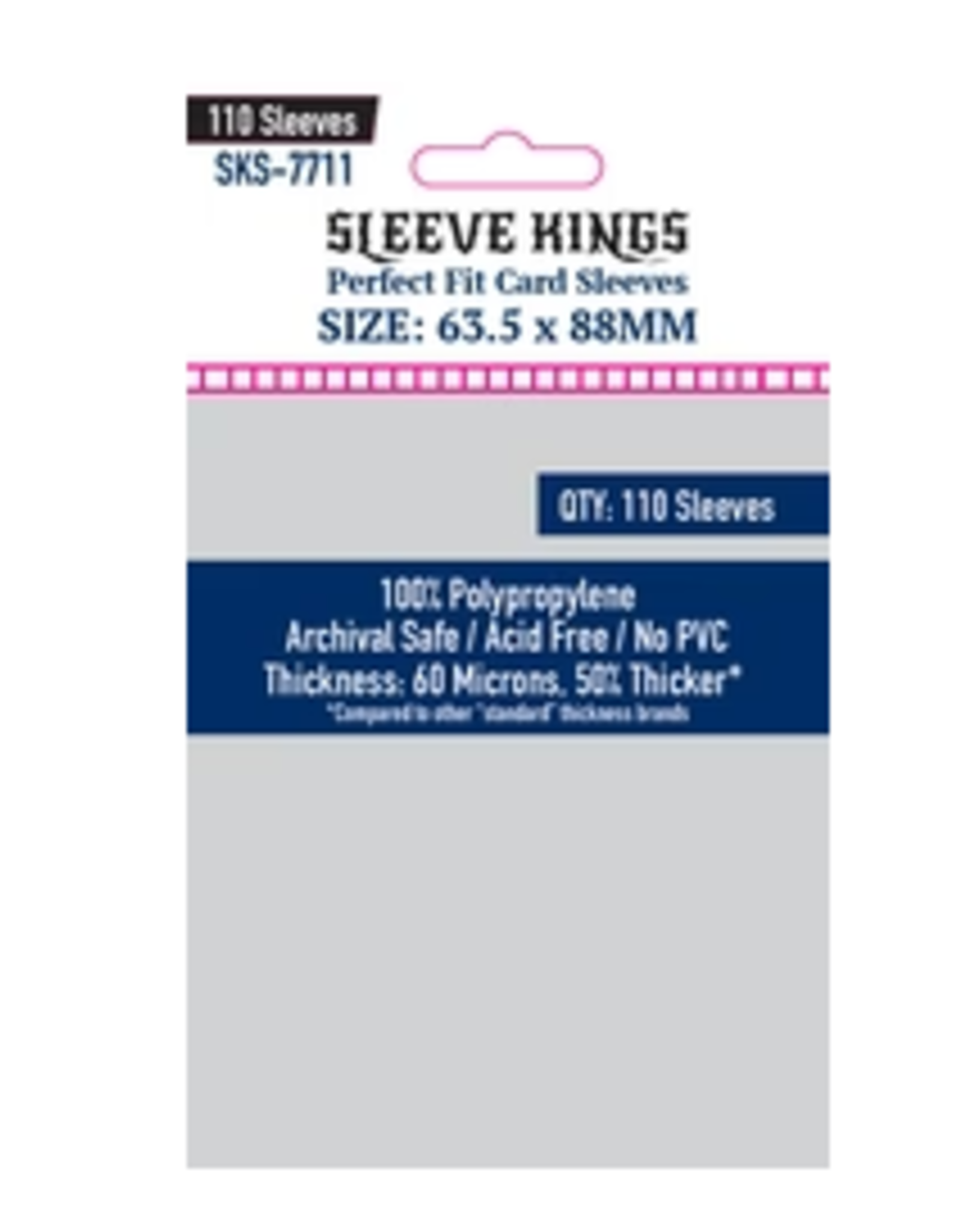 Sleeve King Perfect Fit Internal (Inner) Card Sleeves (63.5x88mm) 110 Pack, 60 Microns, SKS-7711