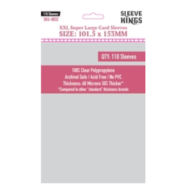 Sleeve King XXL Super Large Game Card Sleeves (101.5x153mm) 110 Pack, 60 Micron, SKS-8832